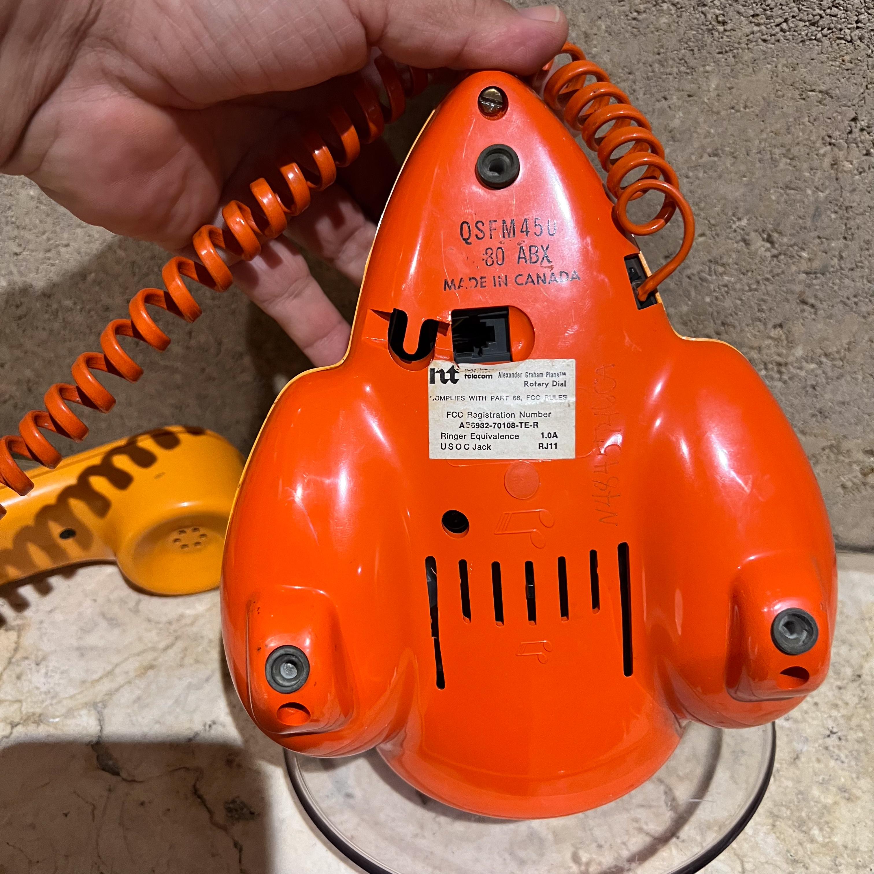 1970s Alexander Graham Pop Art Airplane Rotary Dial Phone 3