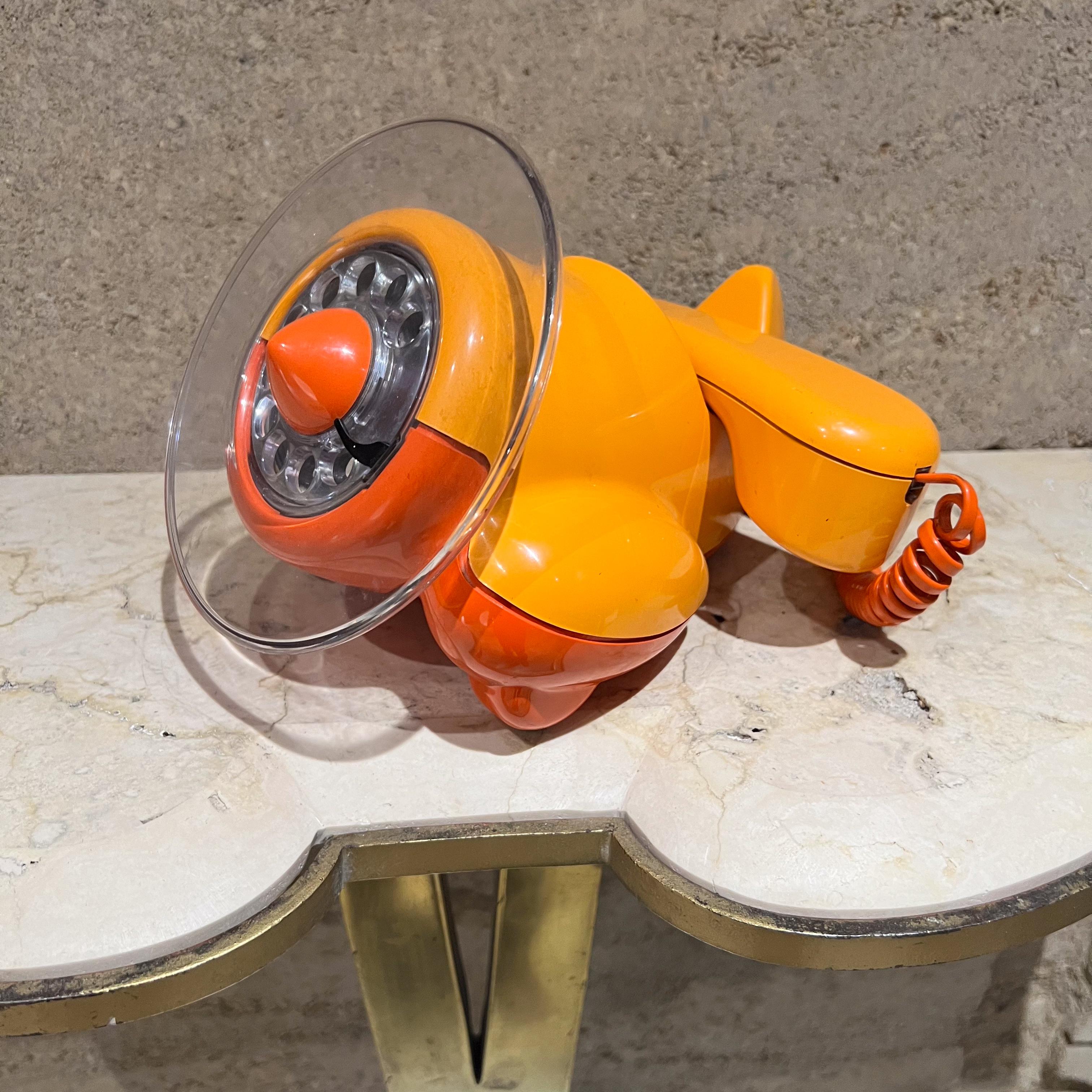AMBIANIC presents
1970s Mod Pop Art novelty airplane shaped phone in orange!
Fabulous decor.
Design by John Tyson 1968 by Northern Telecom Ltd.
Made in Canada.
9 d x 9 w x 6 h
Untested
Original unrestored vintage
Refer to images
