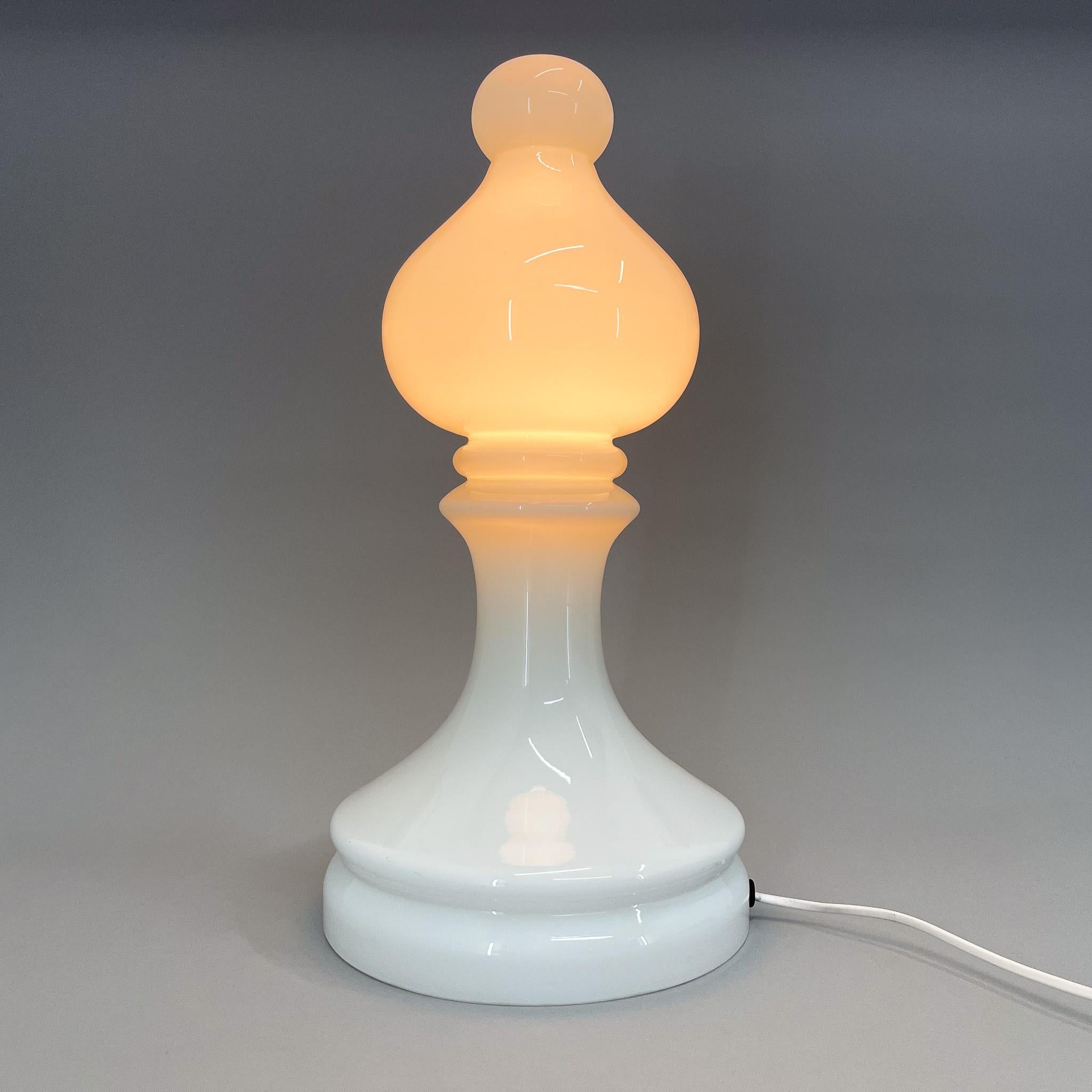 20th Century 1970s All-Glass Designer Lamp 'Bishop' by Ivan Jakes For Sale