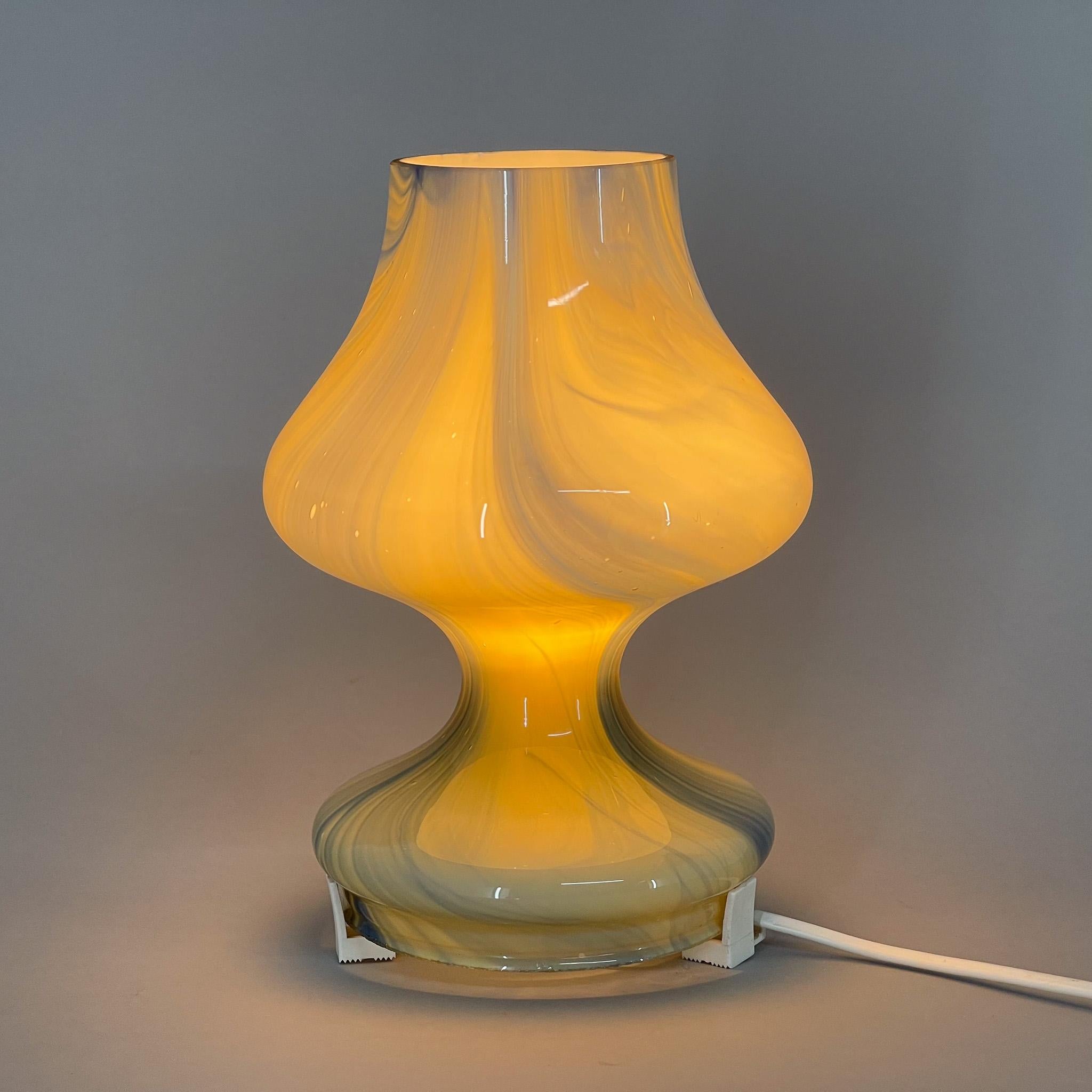 1970s All Glass Table Lamp, Czechoslovakia For Sale 5