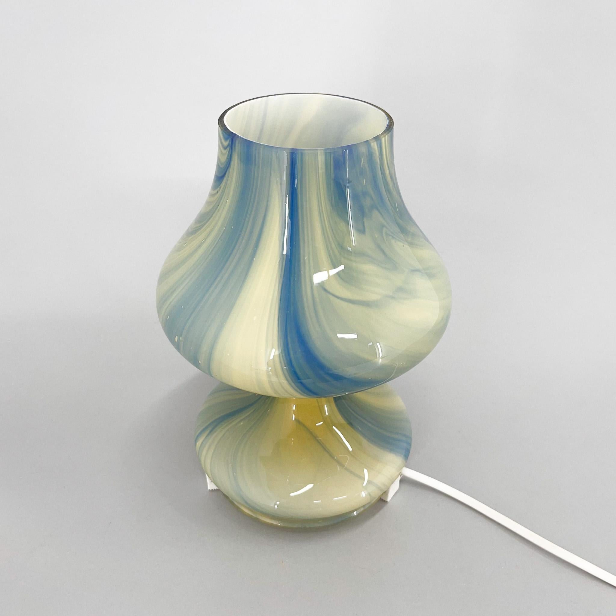 20th Century 1970s All Glass Table Lamp, Czechoslovakia For Sale