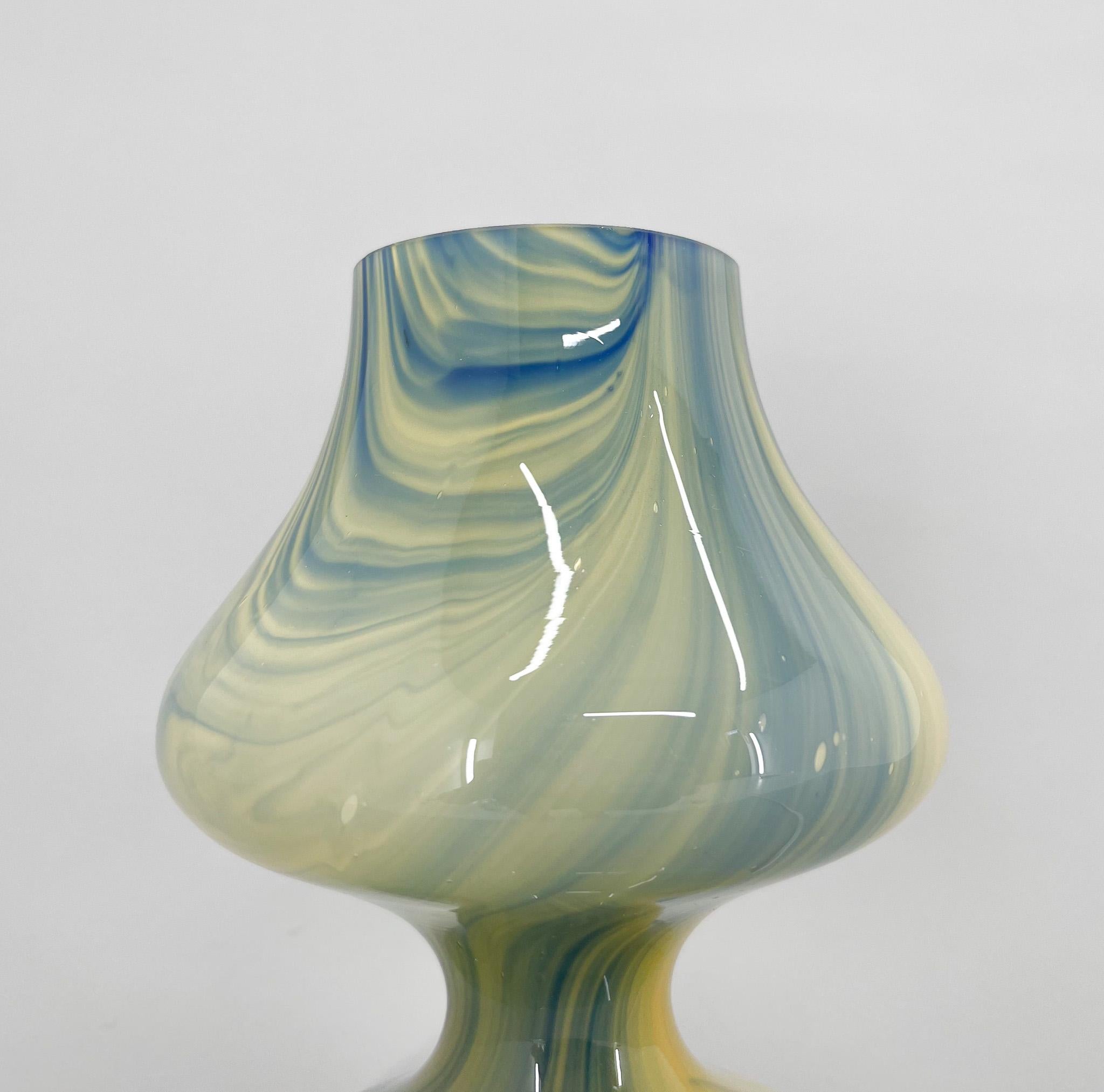 1970s All Glass Table Lamp, Czechoslovakia For Sale 1