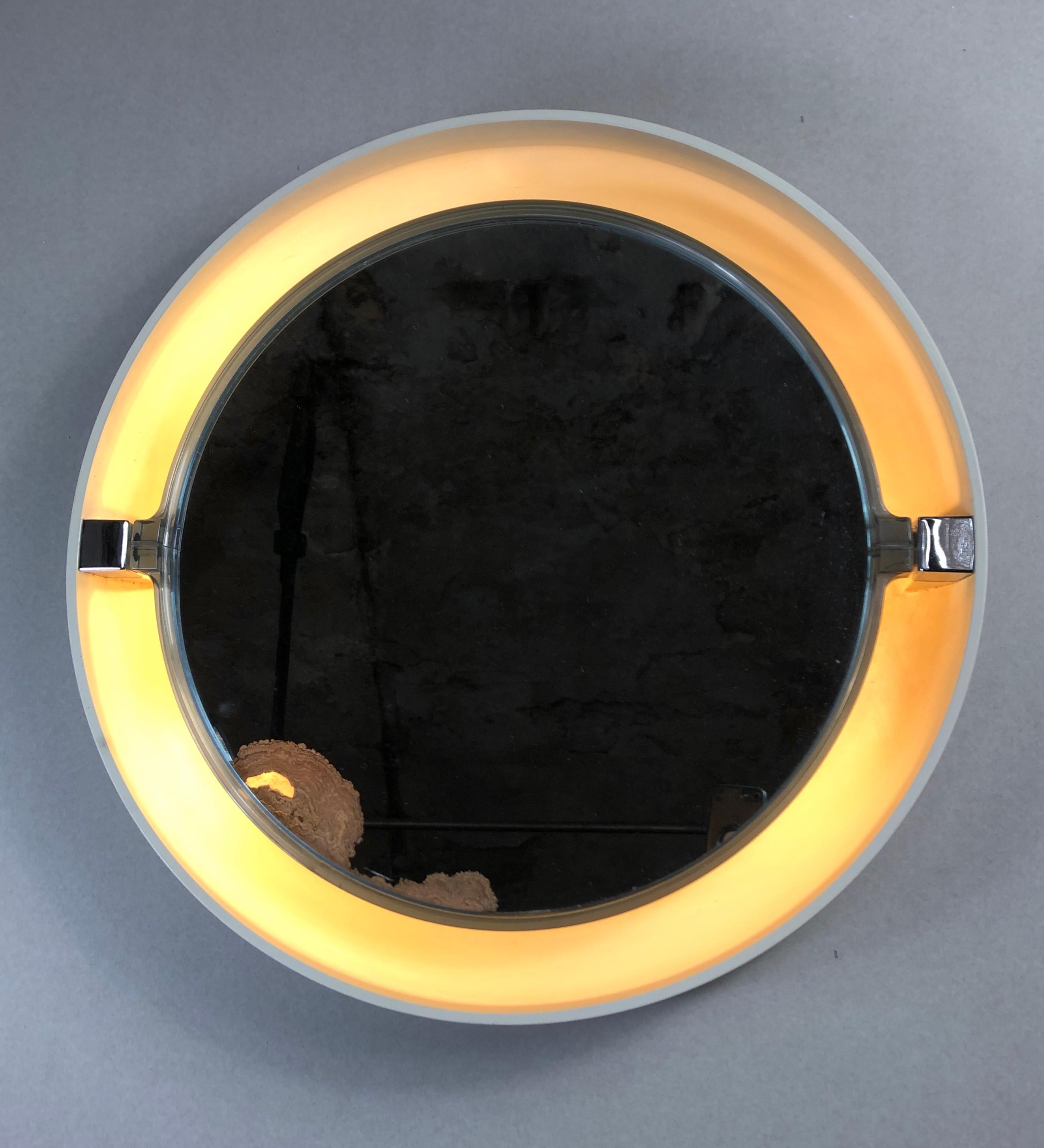 Late 20th Century 1970's Allibert Space Age Mirror For Sale