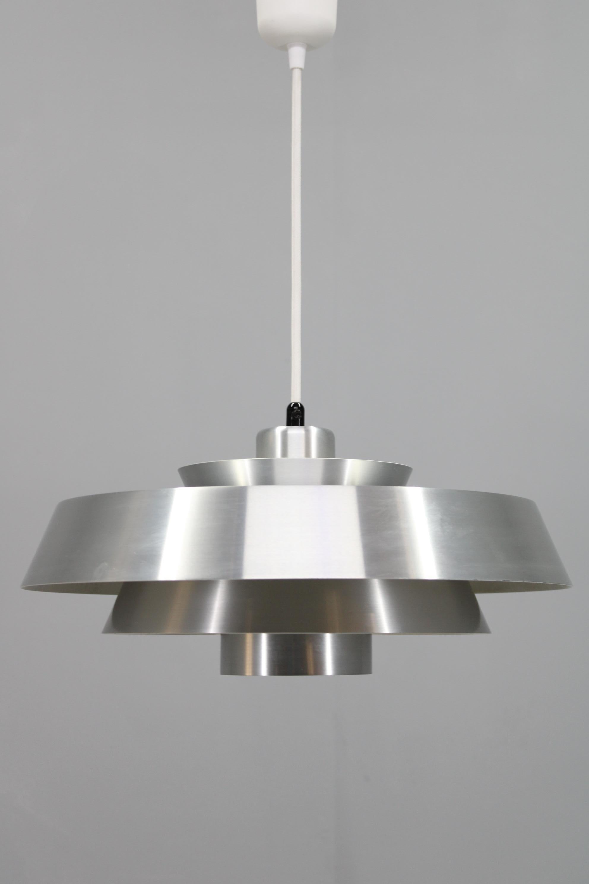 Mid-Century Modern 1970s Aluminium Pendant 