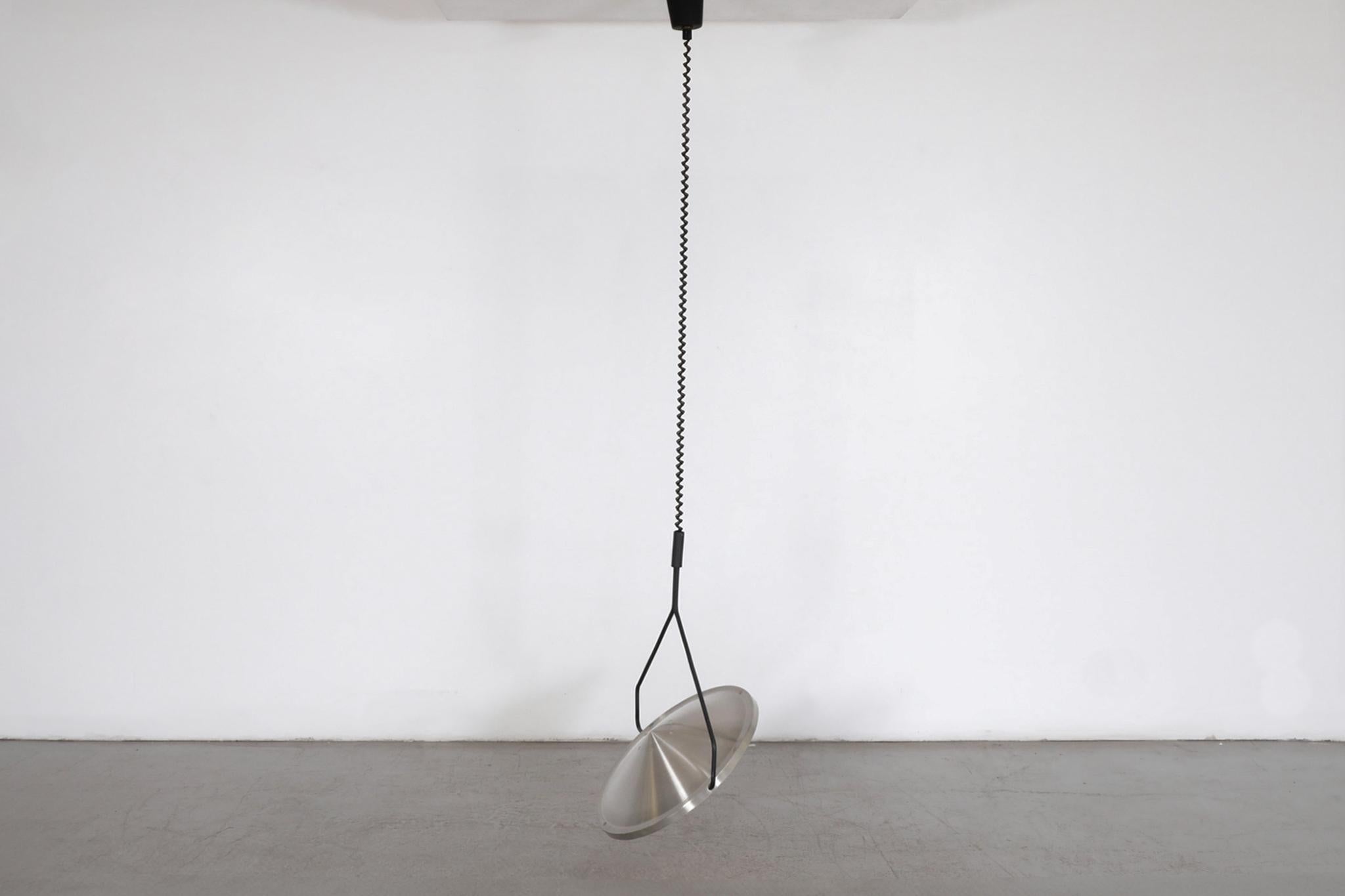 Plafonnier 'Kompas' en aluminium et plexiglas des années 1970, RAAK en vente 3