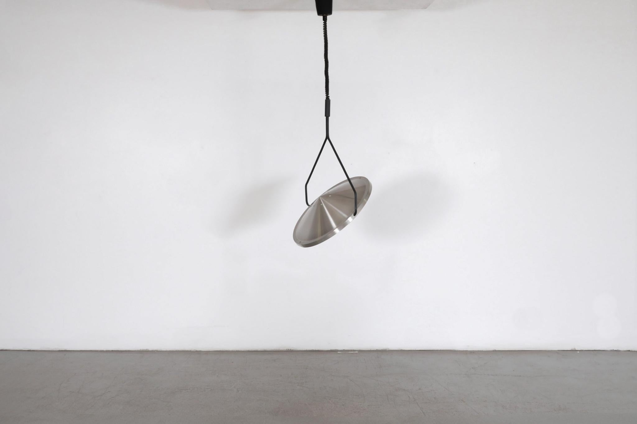 Plafonnier 'Kompas' en aluminium et plexiglas des années 1970, RAAK en vente 5