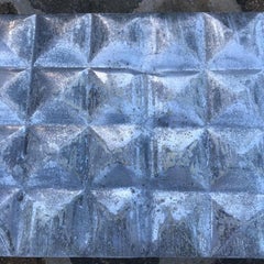 1970s Aluminum Bench and Side Tables Style of Paul Evans