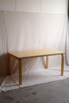 1970's alvar aalto 82A table with ash top manufactured by artek