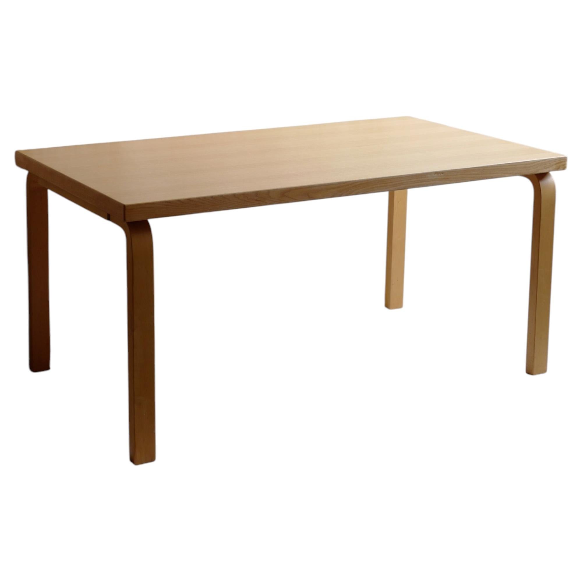1970's alvar aalto 82A table with ash top manufactured by artek