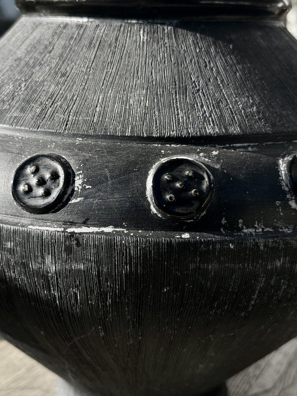 Italian 1970s Alvino Bagni for Raymor Sgraffito Pottery Vase