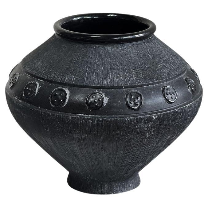 1970s Alvino Bagni for Raymor Sgraffito Pottery Vase