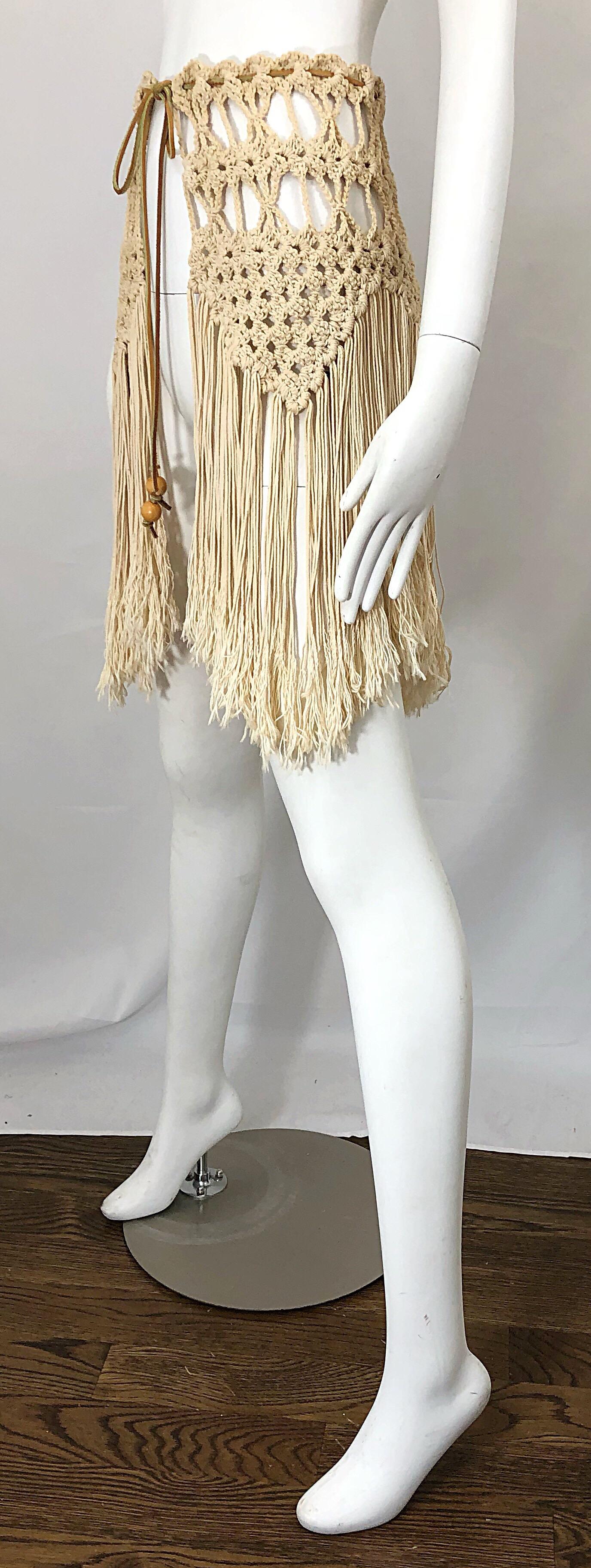 brown fringe belt
