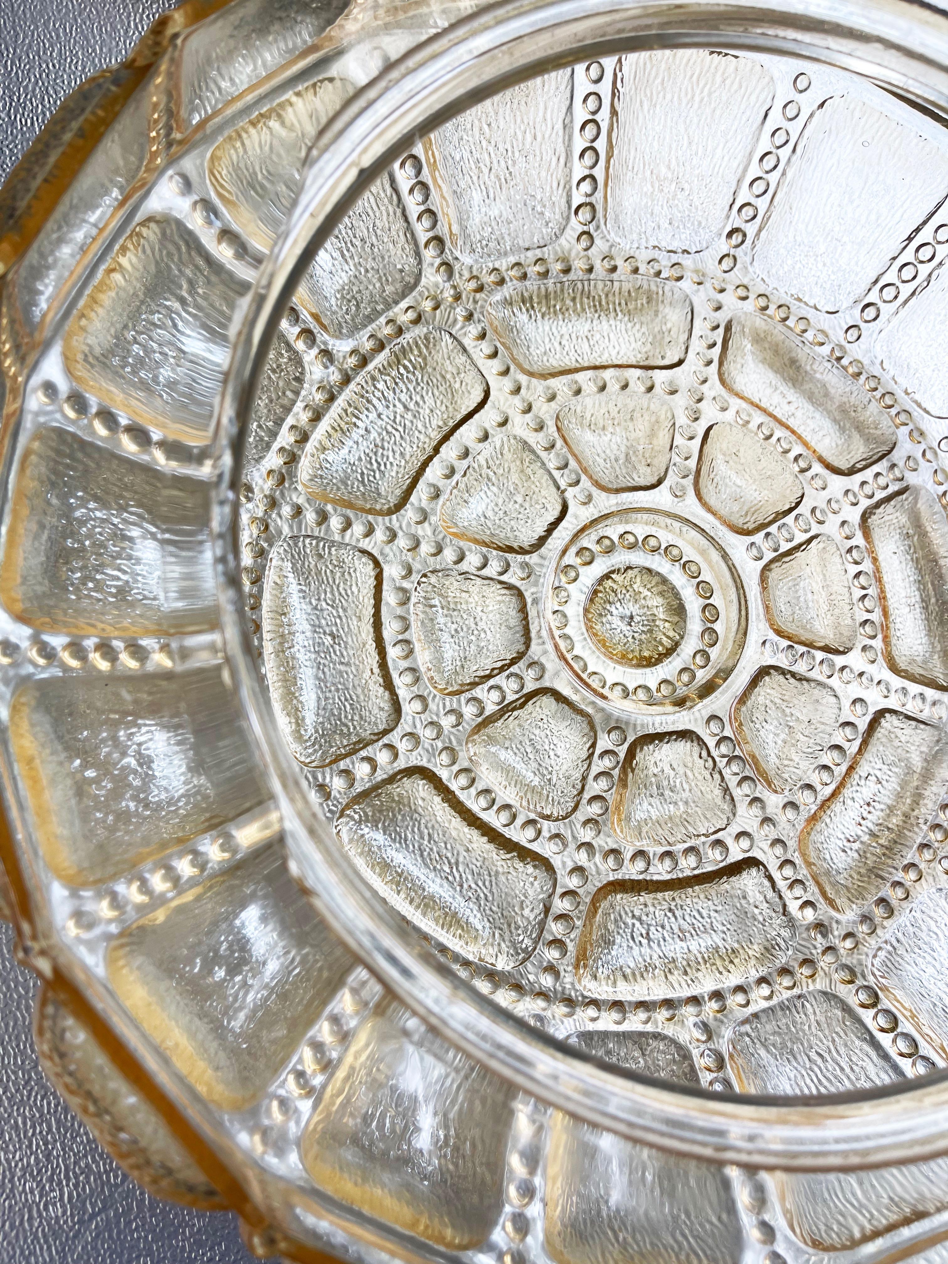 1970 Amber Reflecting Puffy Bubble Cushion Glass Wall Light by Hustadt en vente 1