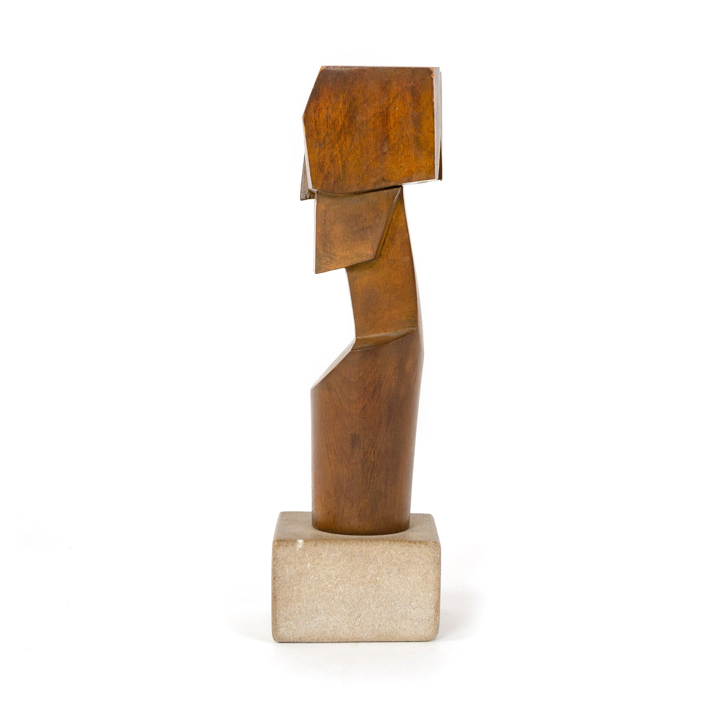 Modern 1970s American Abstract Sculptural Bust by William Sildar