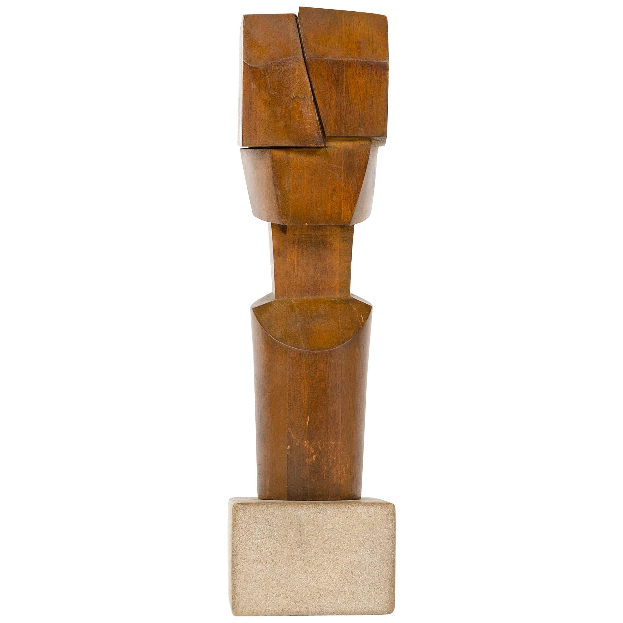 1970s American Abstract Sculptural Bust by William Sildar