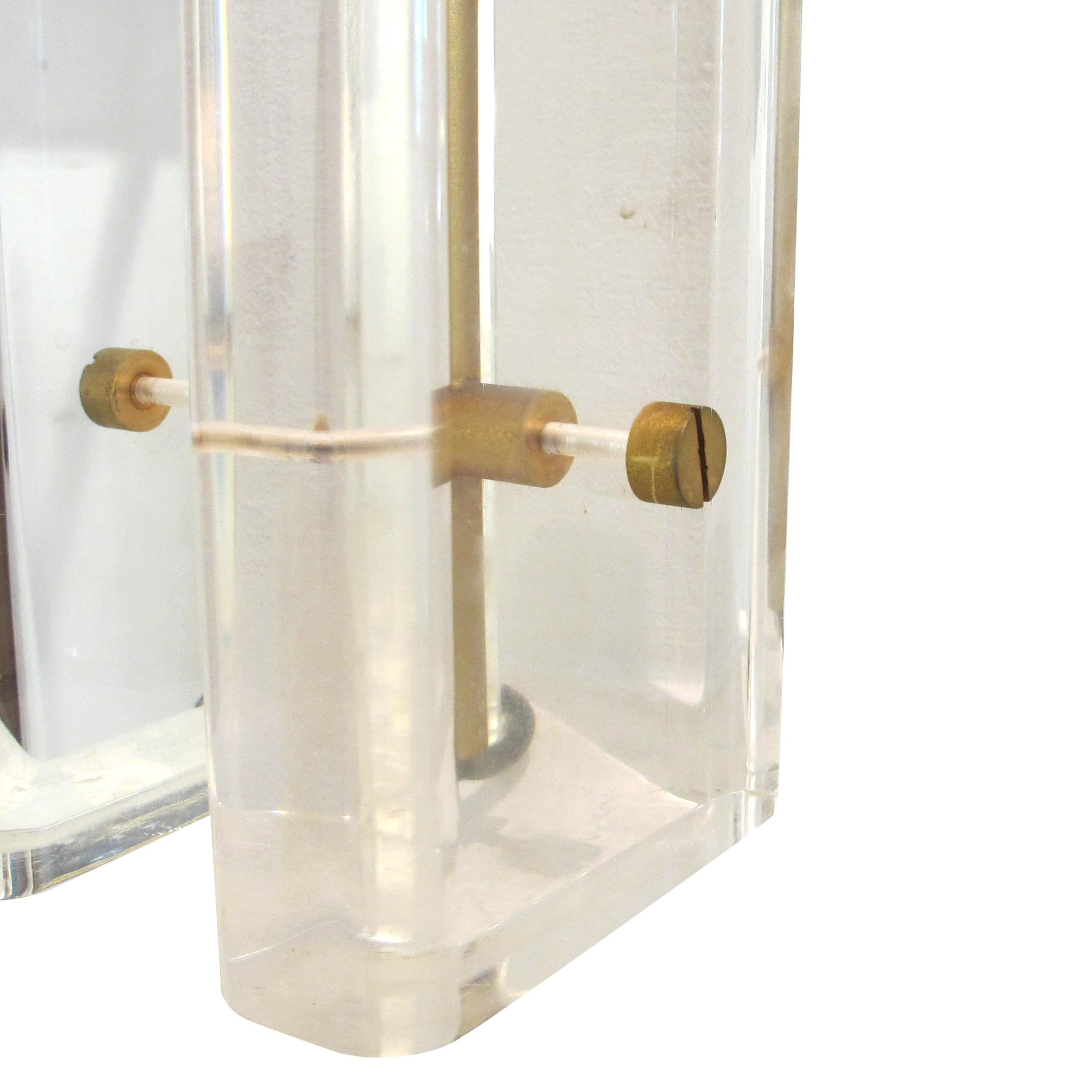 1970s American Pair of Lucite Table lamps attributed to Charles Hollis Jones For Sale 3