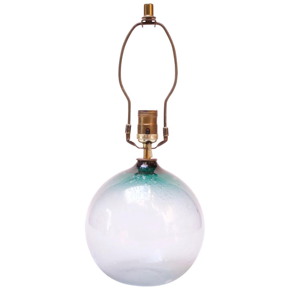 Lampada in vetro soffiato degli anni '70 dello Studio A di Richard Harkness