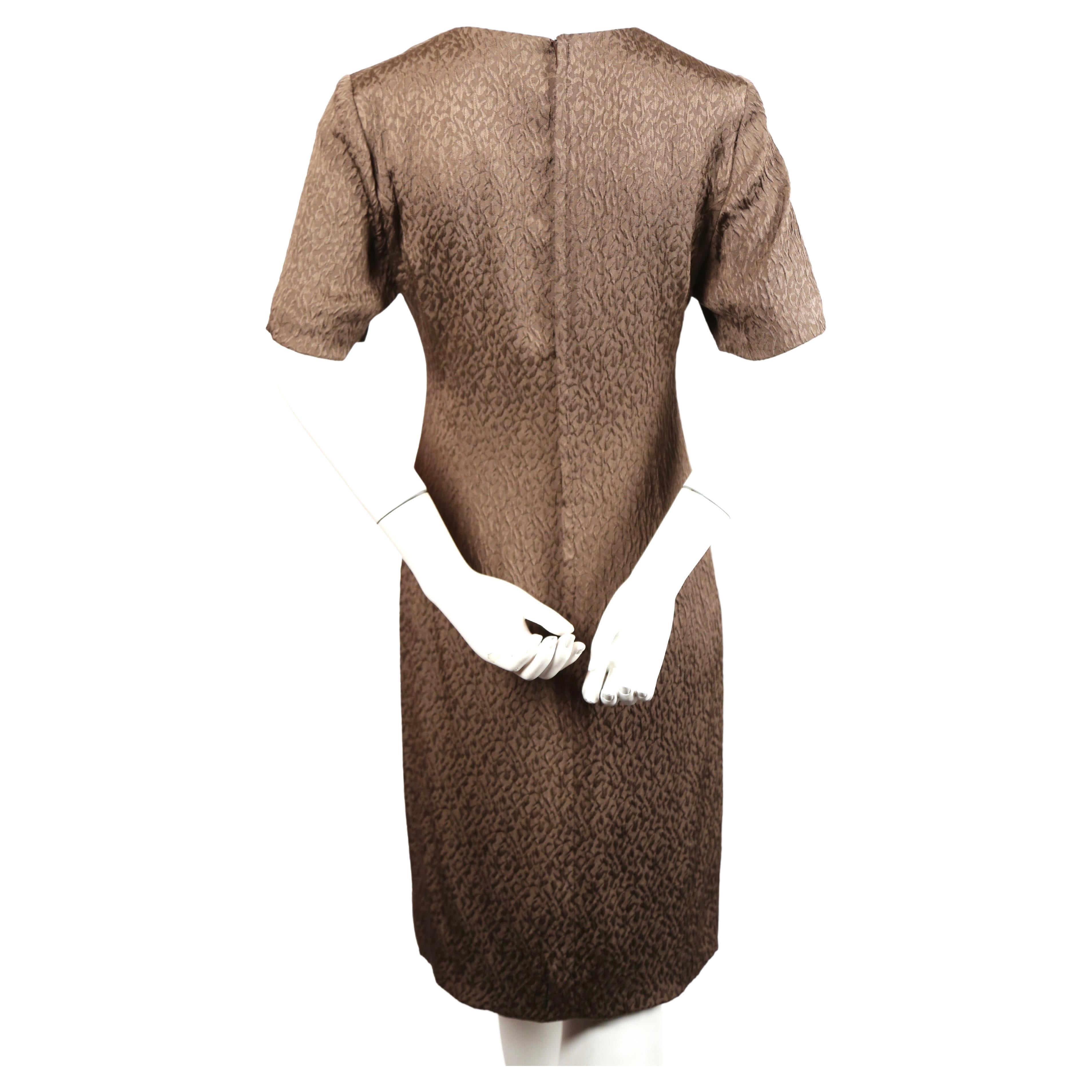 Women's 1970's ANDRE LAUG silk dress with gathered waist For Sale
