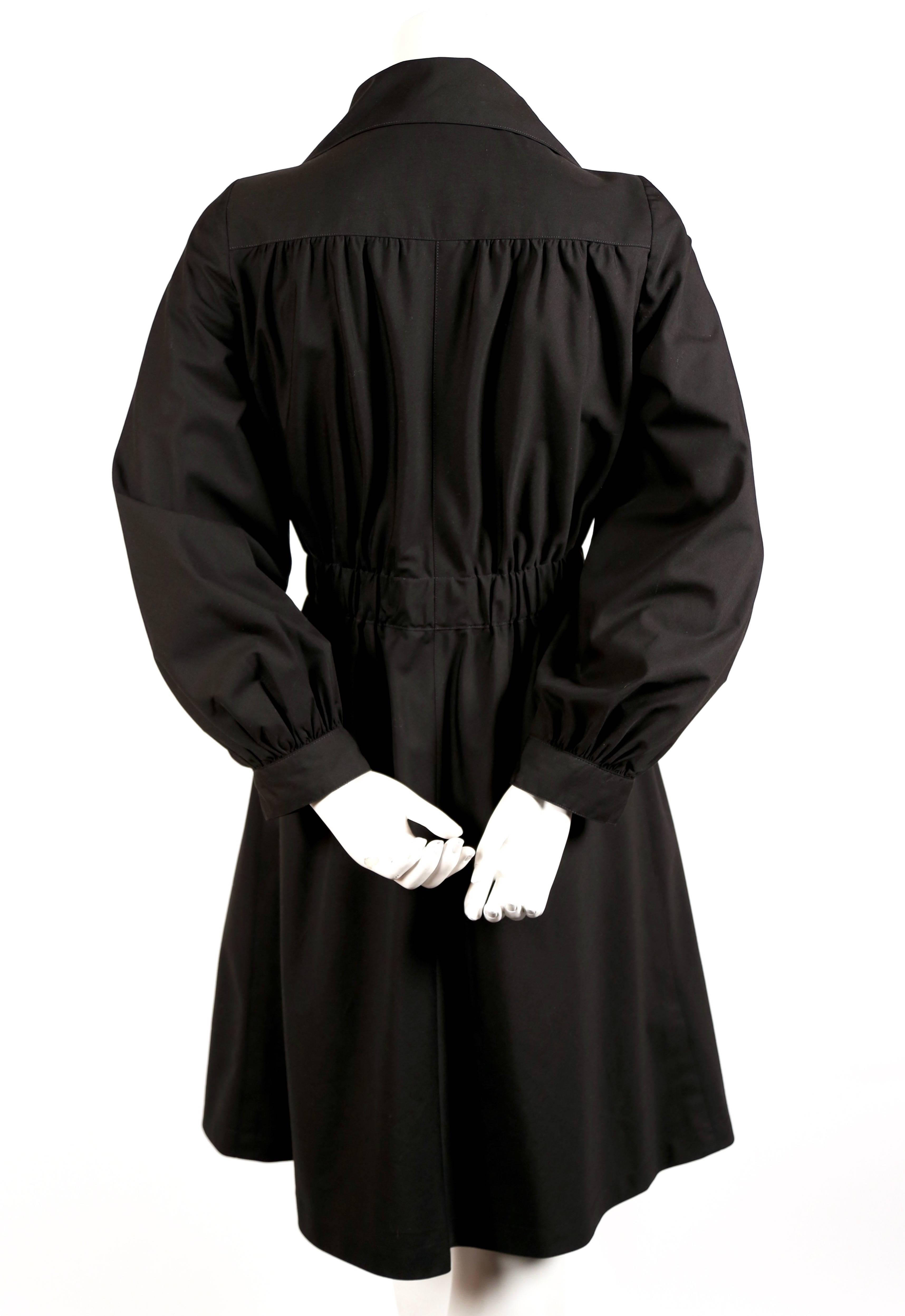 Black 1970's ANDRES COURREGES black trench coat
