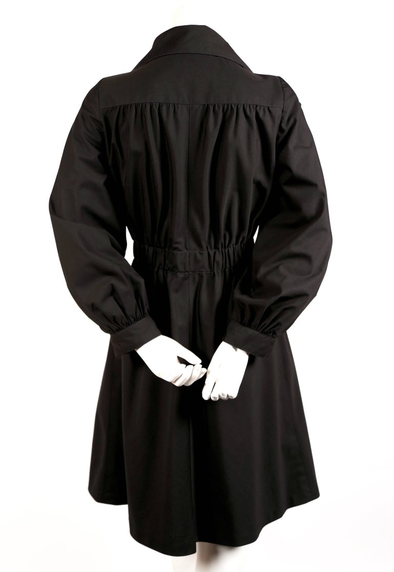 1970's ANDRES COURREGES black trench coat at 1stDibs