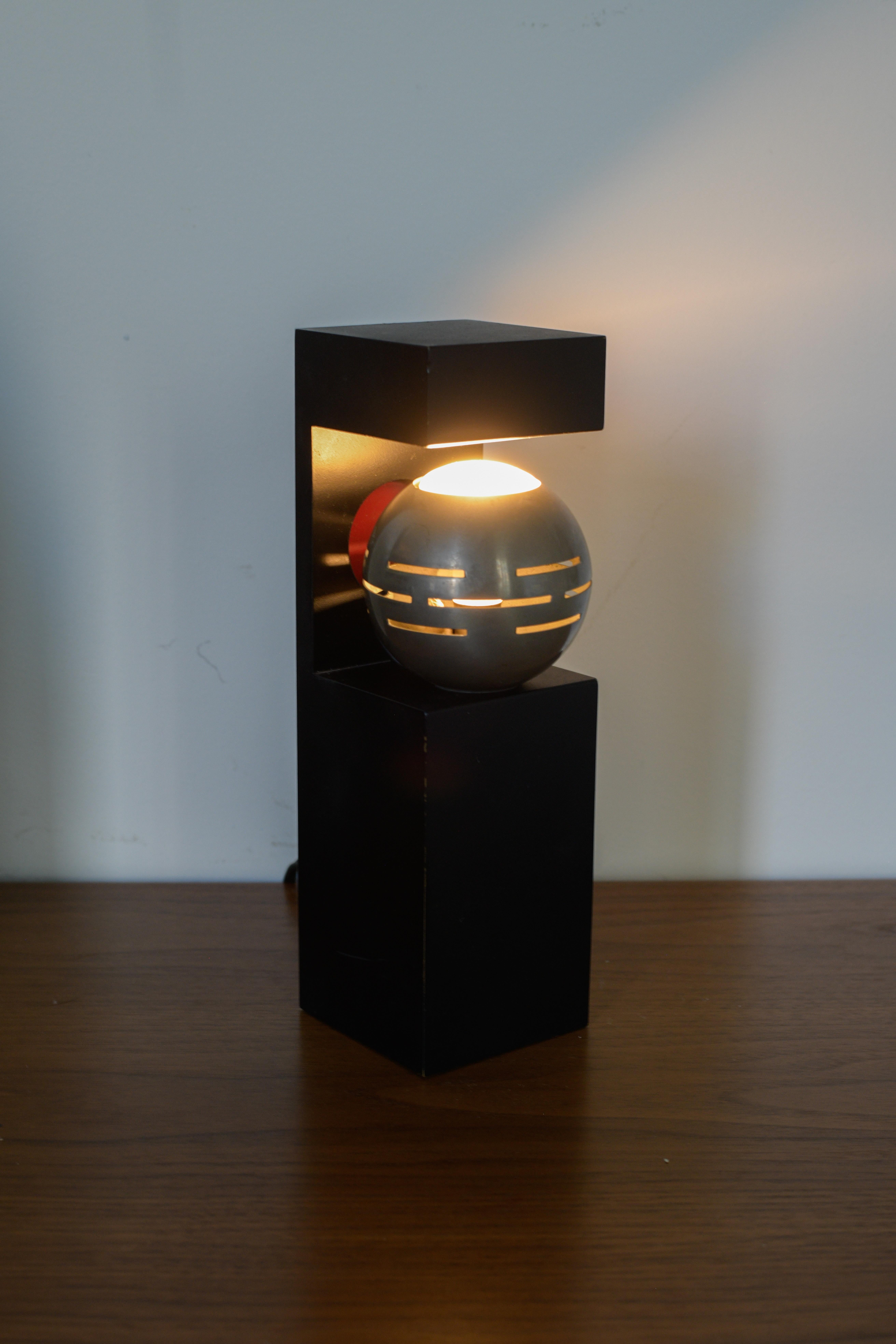 Mid-Century Modern 1970s Angelo Lelii Contrast Table Lamp by Arredoluce For Sale