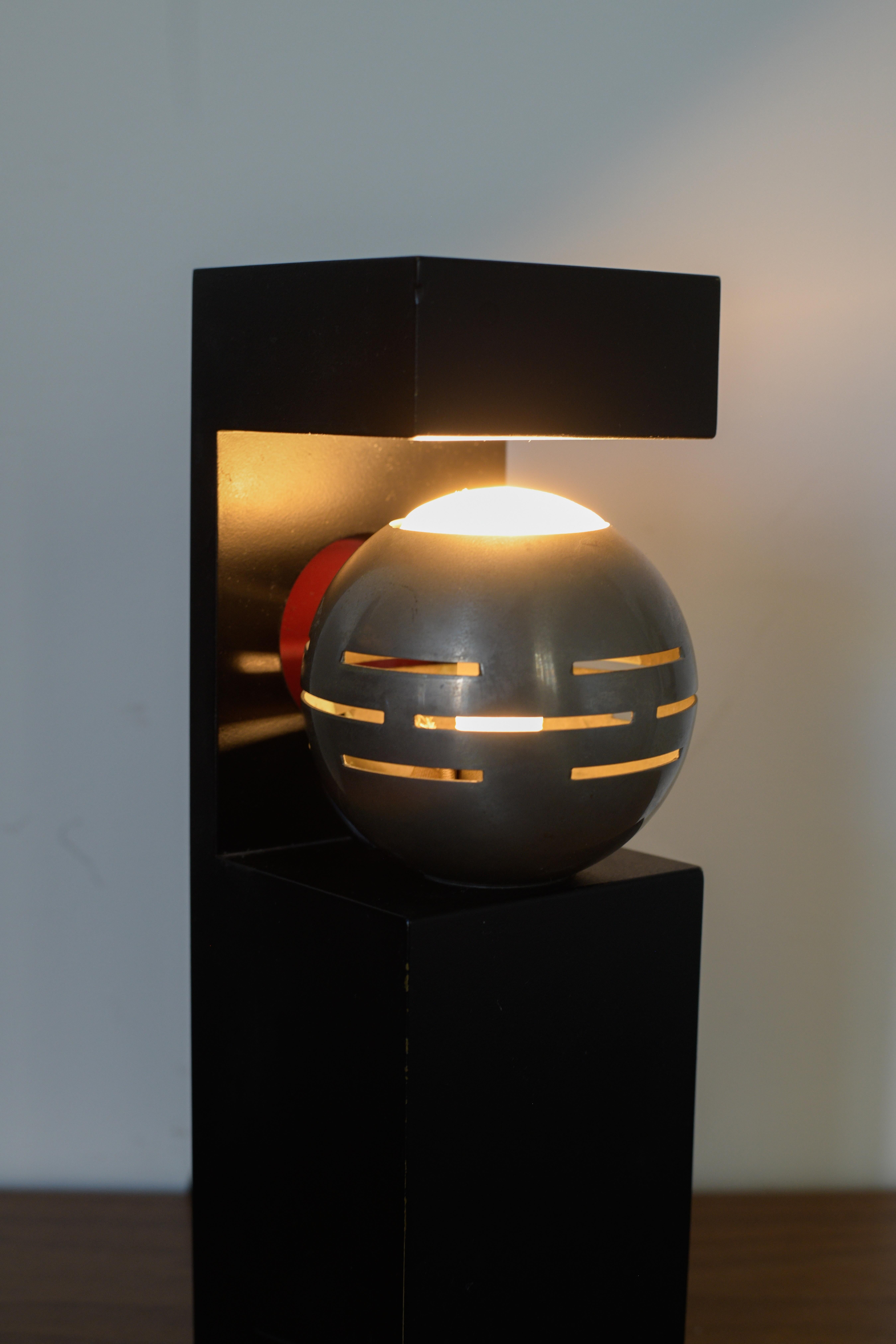 Italian 1970s Angelo Lelii Contrast Table Lamp by Arredoluce For Sale