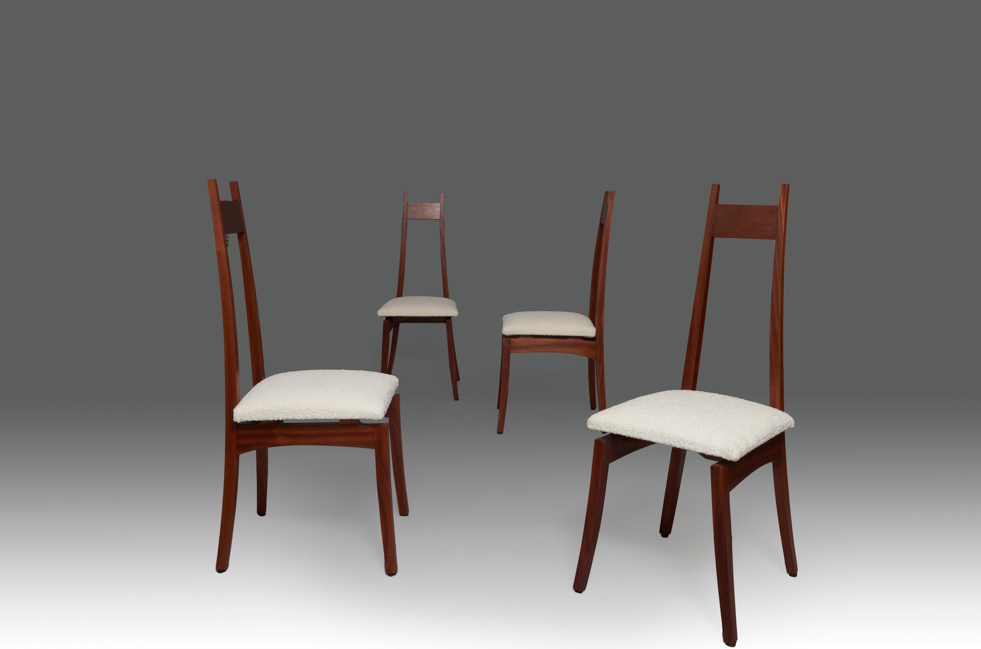Italian 1970s  Angelo Mangiarotti Dining Room Chairs For Sale