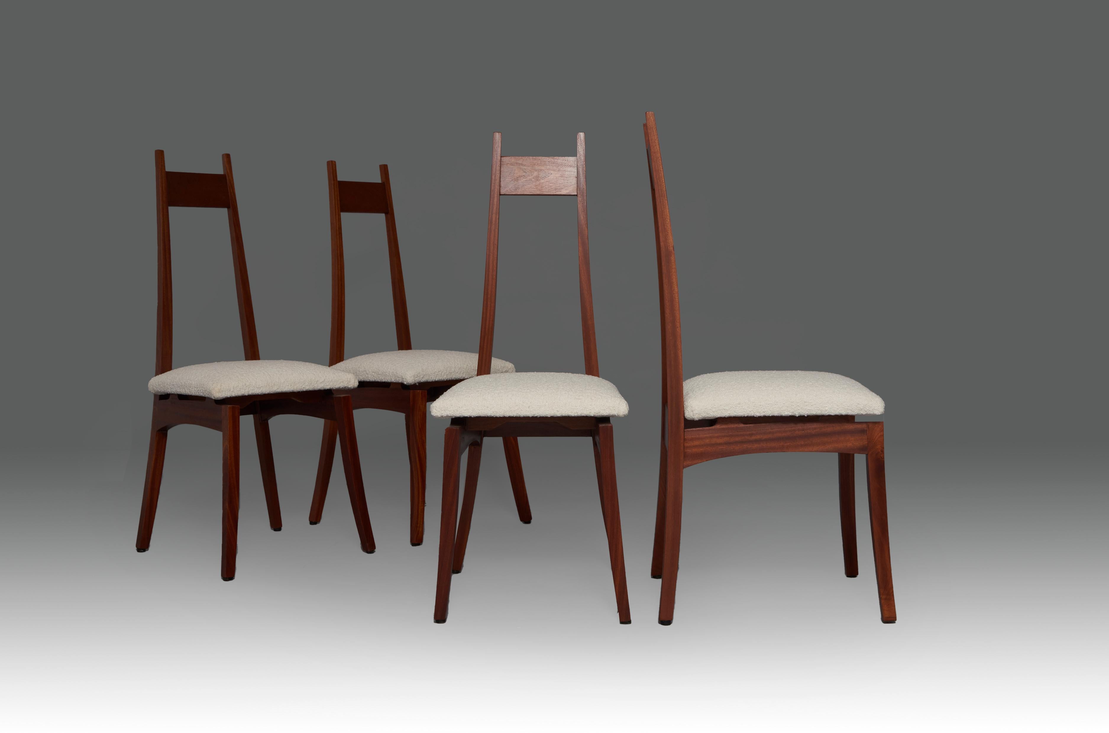 1970s  Angelo Mangiarotti Dining Room Chairs In Excellent Condition For Sale In Madrid, ES
