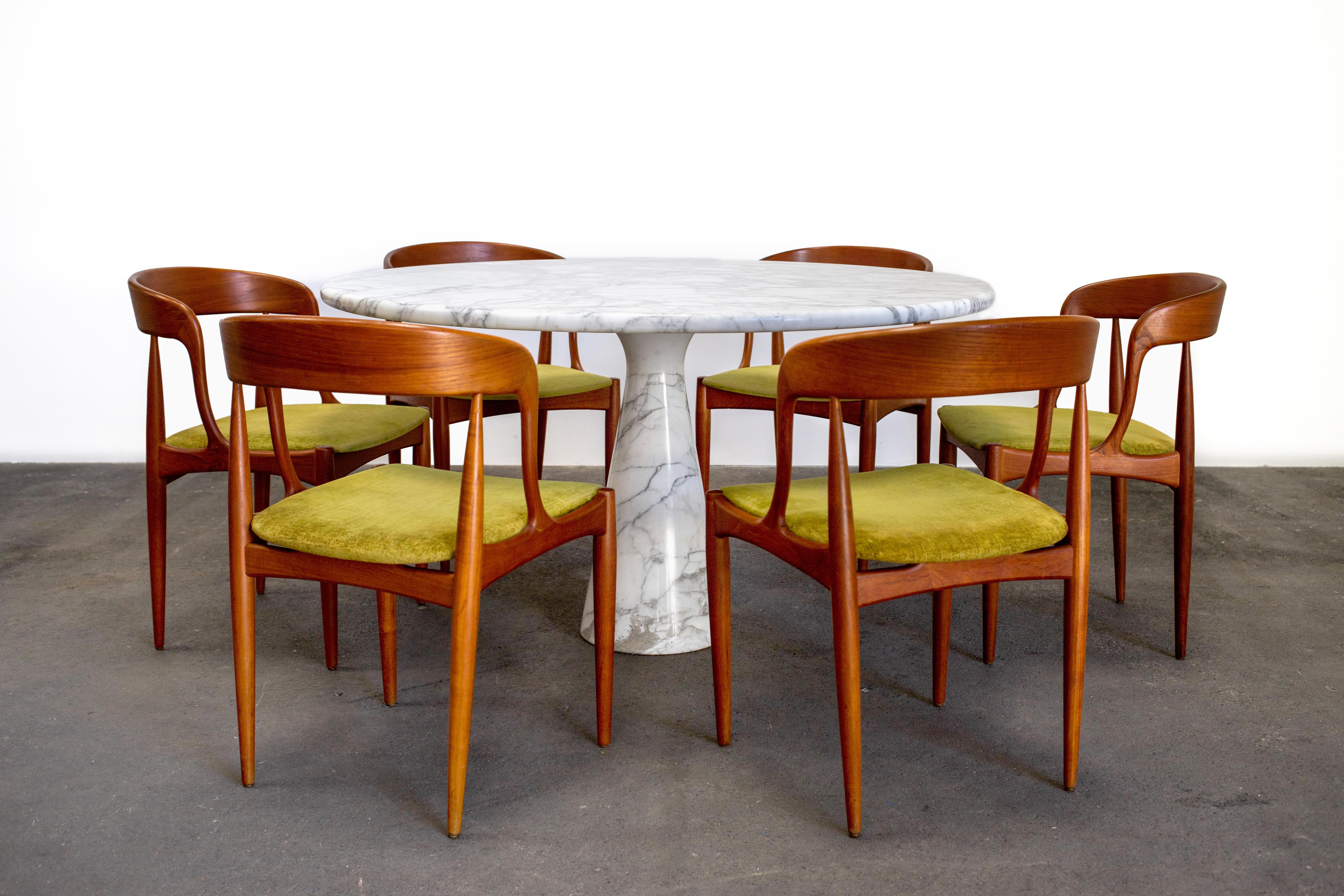 Mesa de comedor Angelo Mangiarotti de los años 70 en mármol blanco de Cararra para Skipper, Italia en venta 9