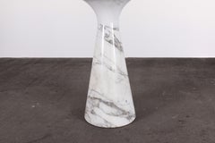 1970s Angelo Mangiarotti Dining Table in White Cararra Marble for Skipper, Italy
