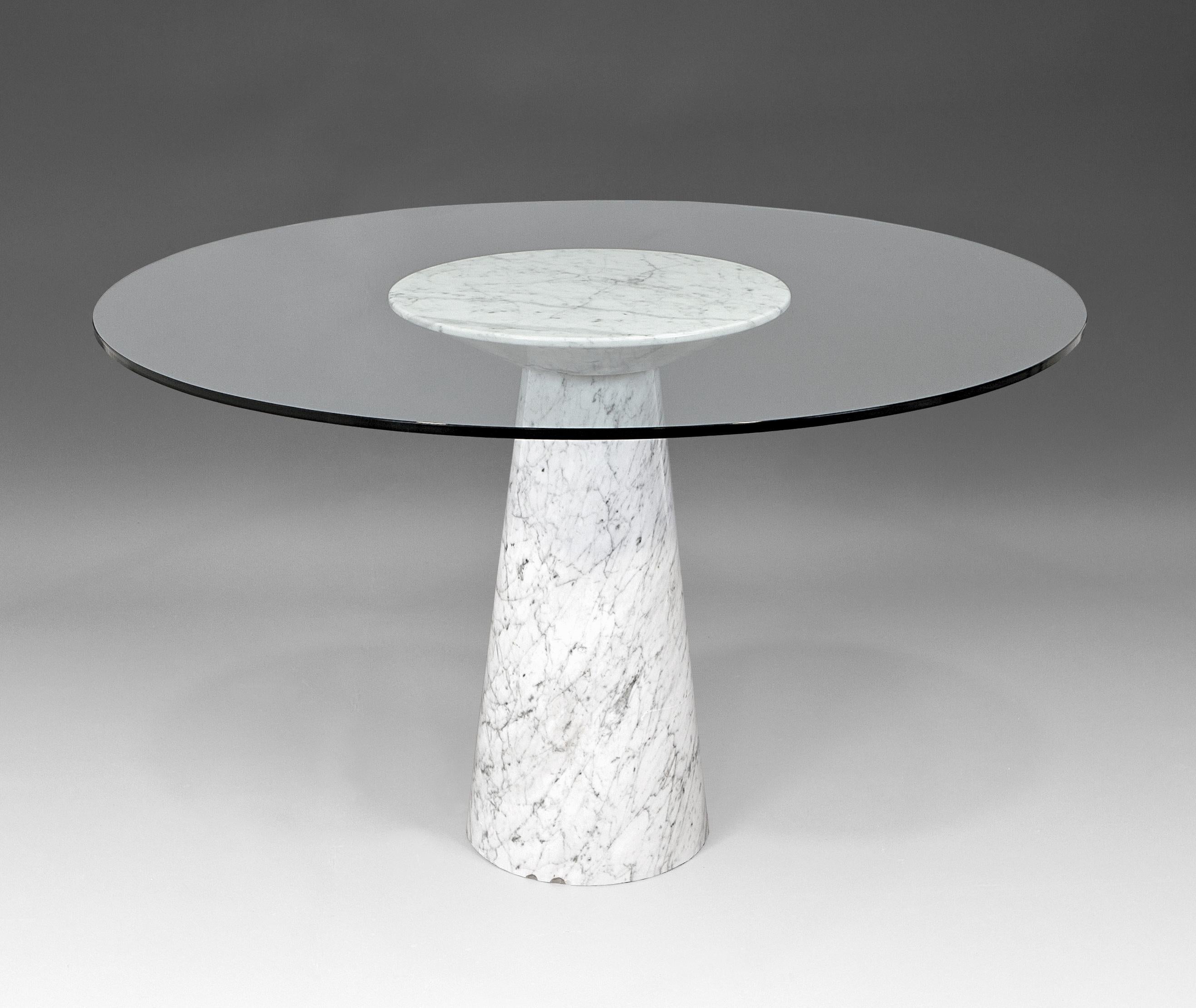 1970s Angelo Mangiarotti Marble Dining Table In Good Condition For Sale In Madrid, ES