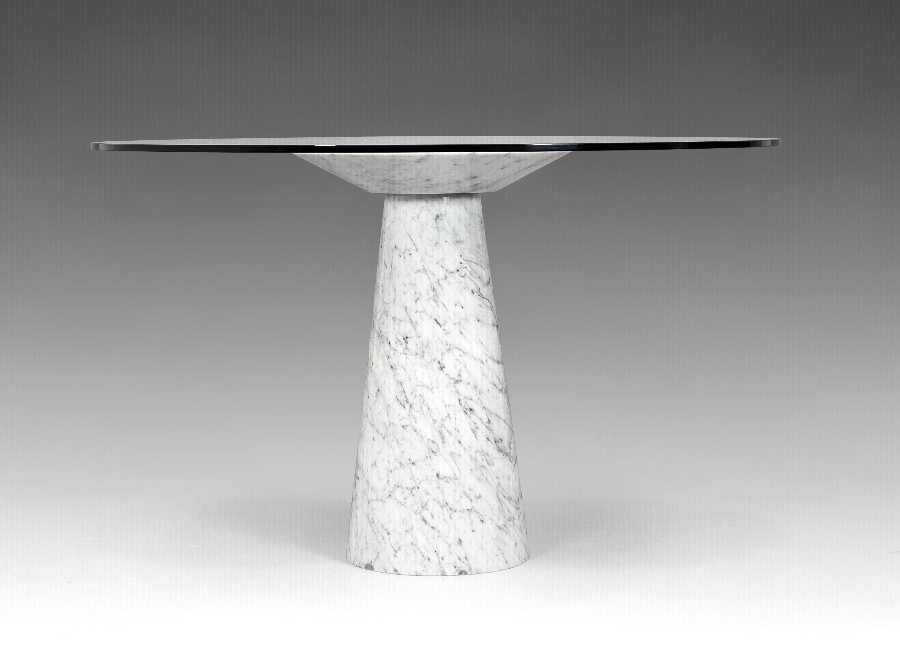 Late 20th Century 1970s Angelo Mangiarotti Marble Dining Table For Sale