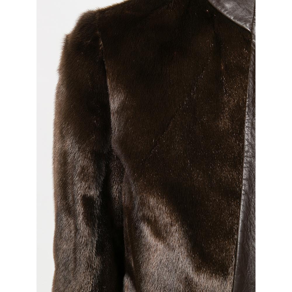 Women's or Men's 1970s A.N.G.E.L.O. Vintage Cult Leather And Fur Jacket