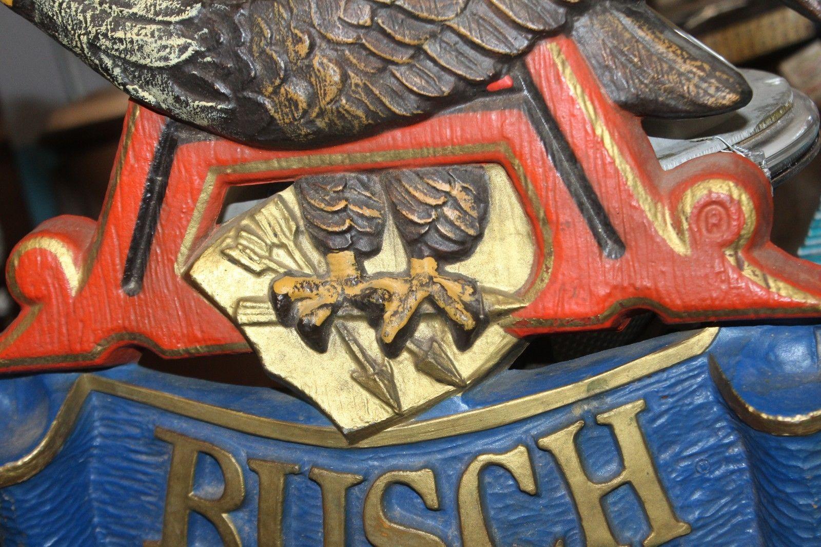 Late 20th Century 1970s Anheuser Busch Bavarian Beer Plastic Sign Eagle For Sale