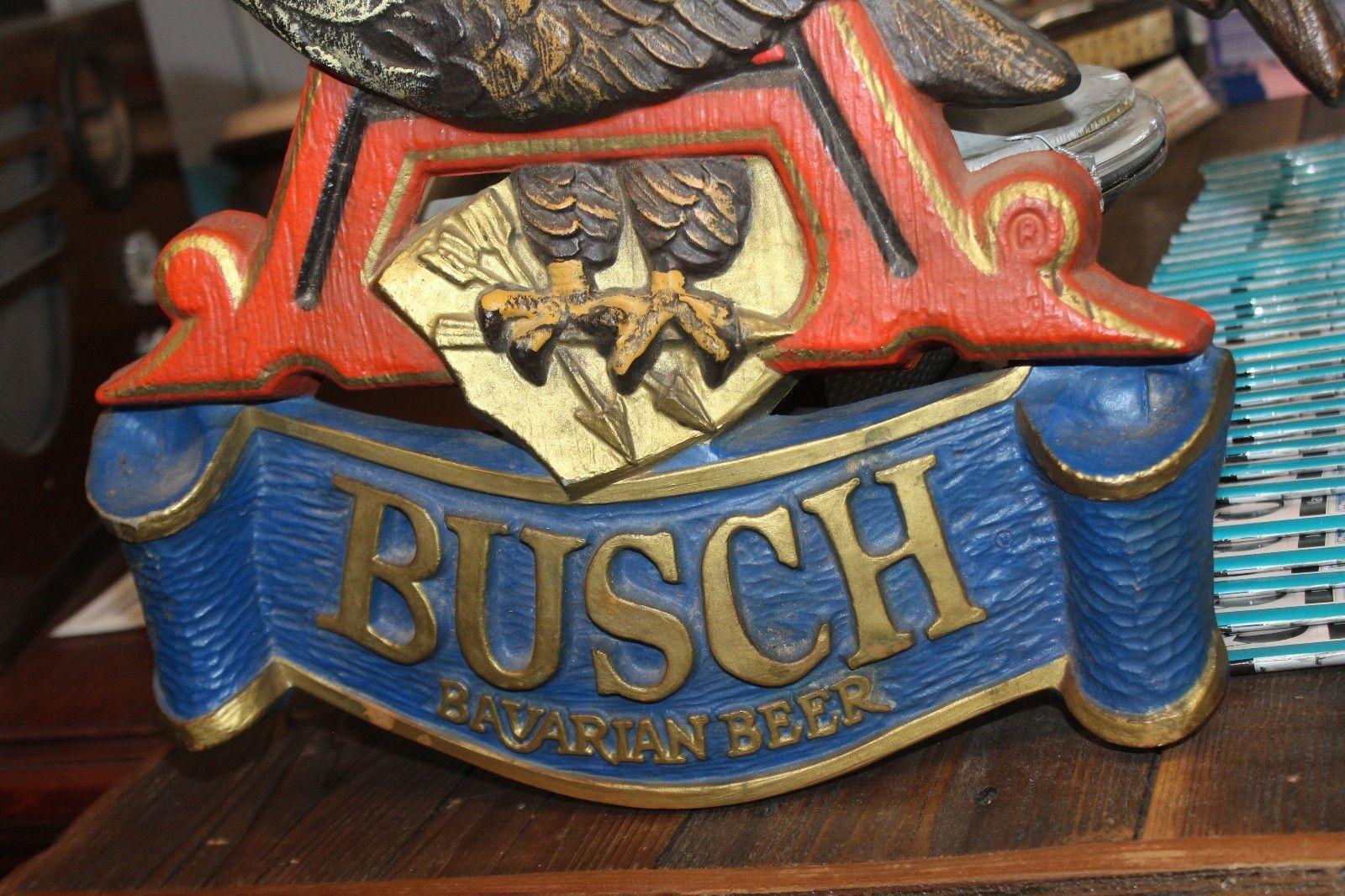 1970s Anheuser Busch Bavarian Beer Plastic Sign Eagle For Sale 1