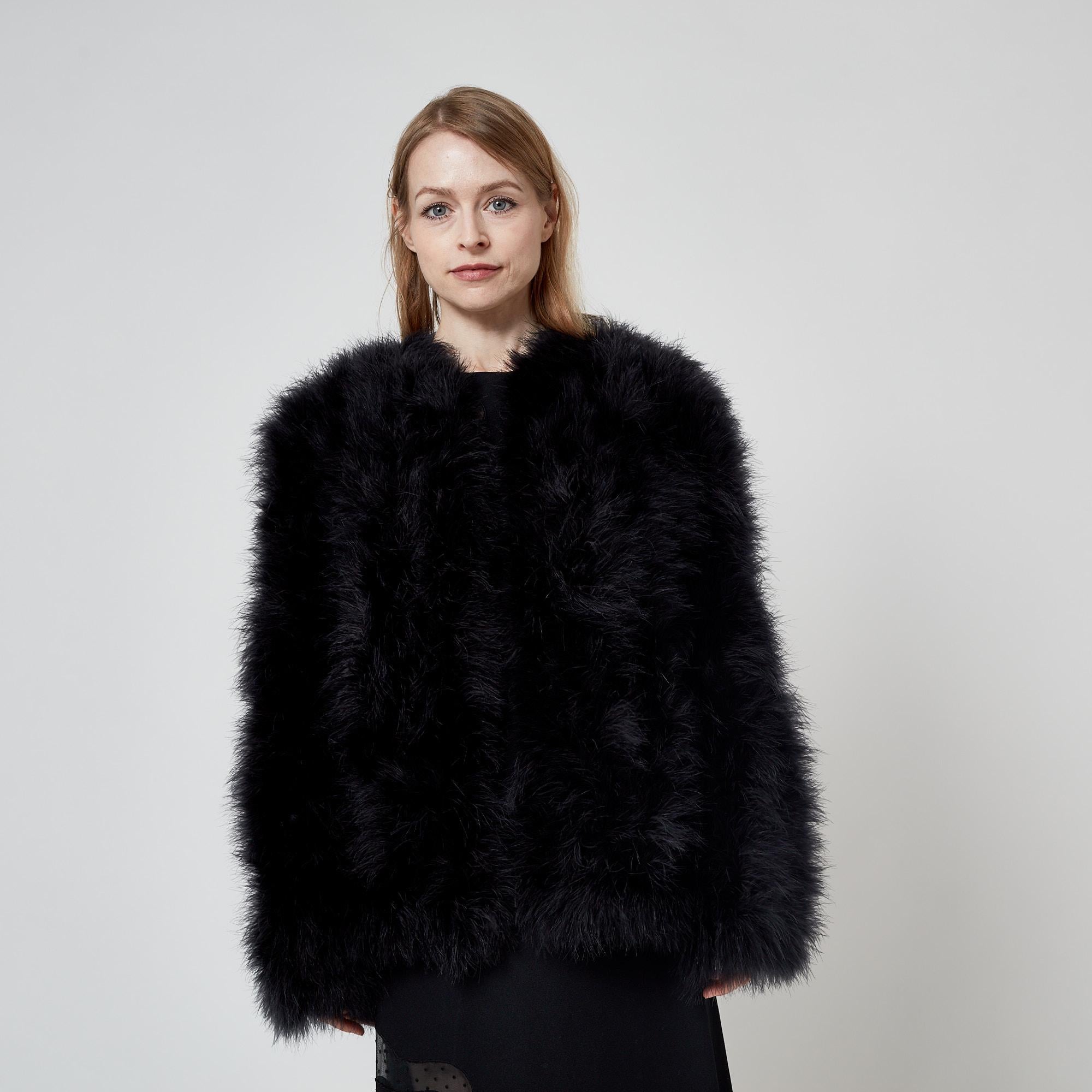 Giacca in piume di marabù Ann Green degli anni '70 in vendita 4