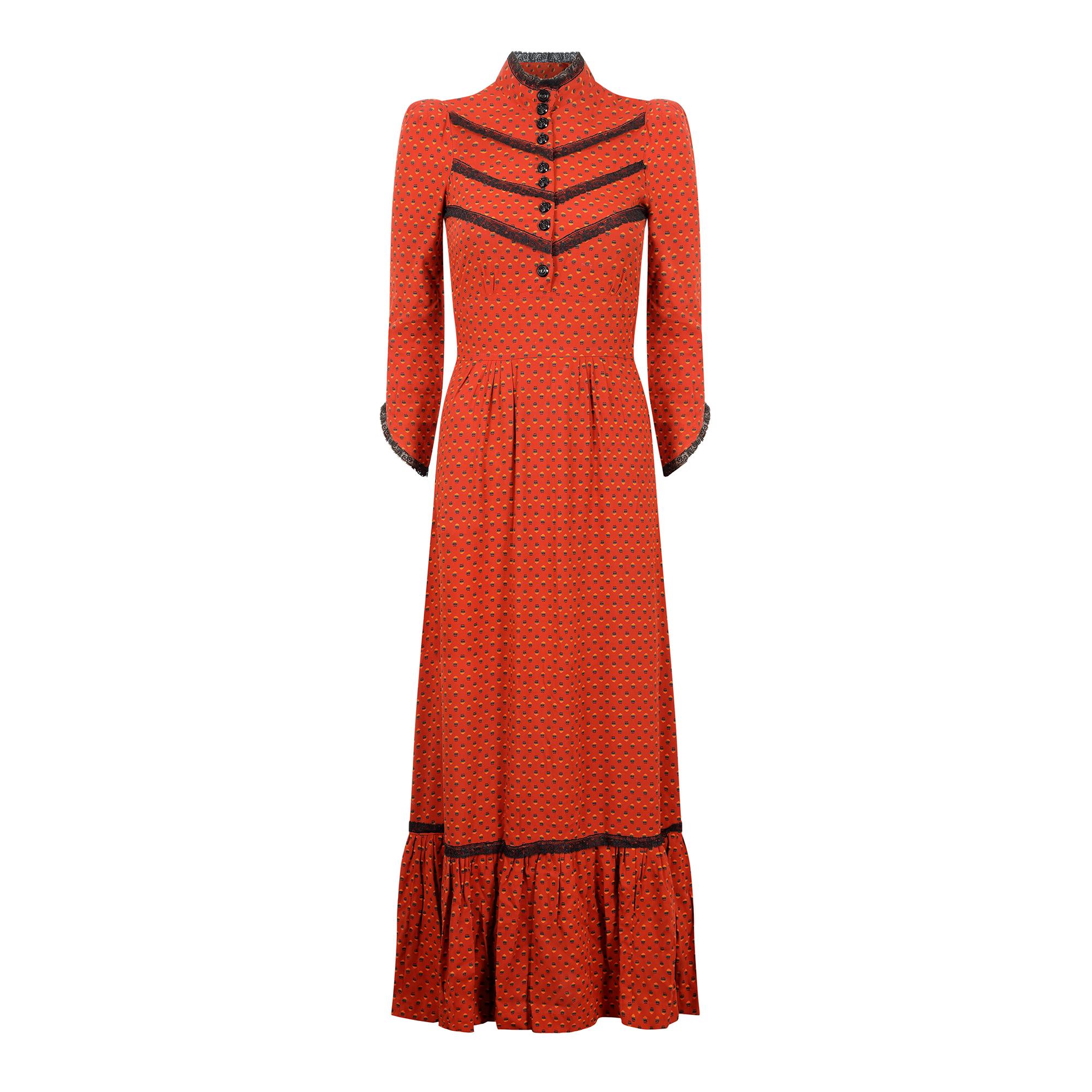 ashley coral orange lace maxi dress