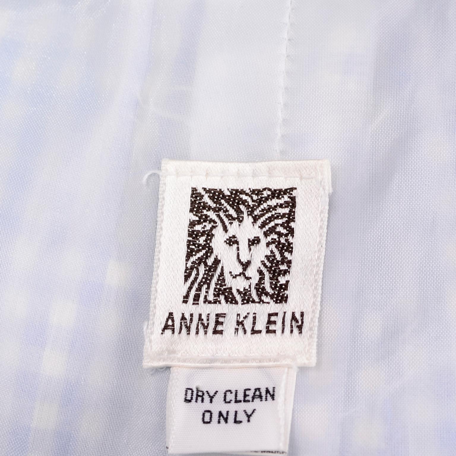 1970s Anne Klein Vintage Halter Dress in Blue and White Gingham Check w applique 9