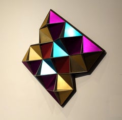 1970s Anodized Aluminium Three Dimensional Geometric Wall Art