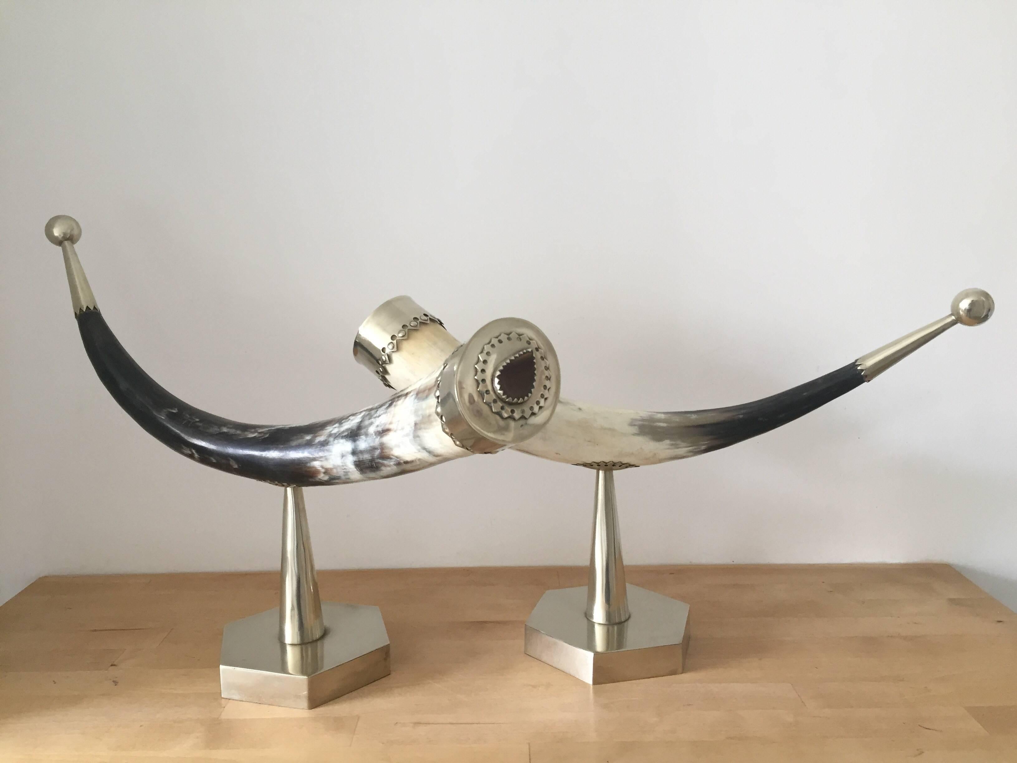 Mid-Century Modern 1970s Anthony Redmile Mounted Horns For Sale