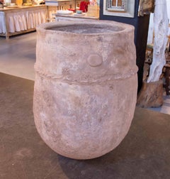 1970s Antique Rustic Handmade Clay Jar