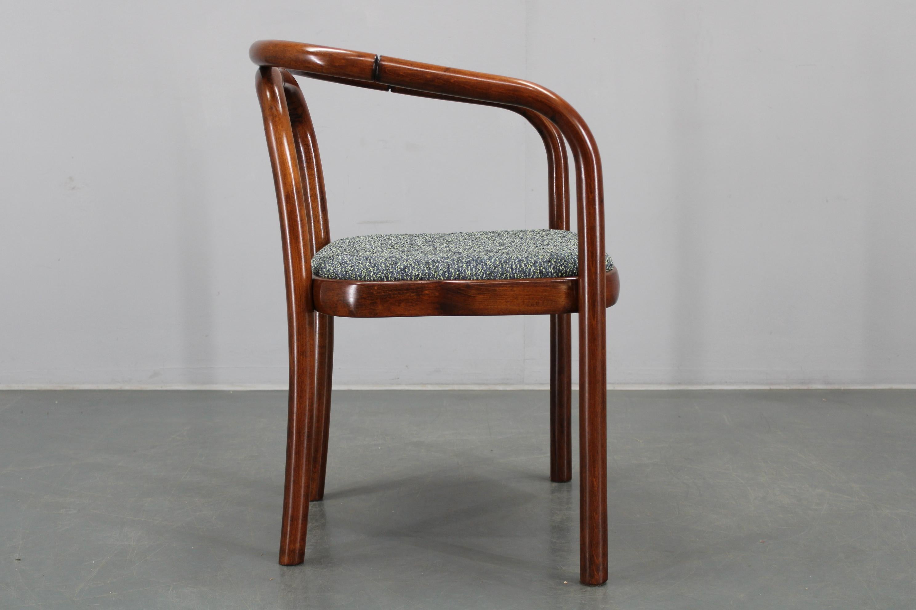1970er Antonin Suman Buche Bugholz restaurierter Beistellstuhl von Ton, Tschechoslowakei im Angebot 6