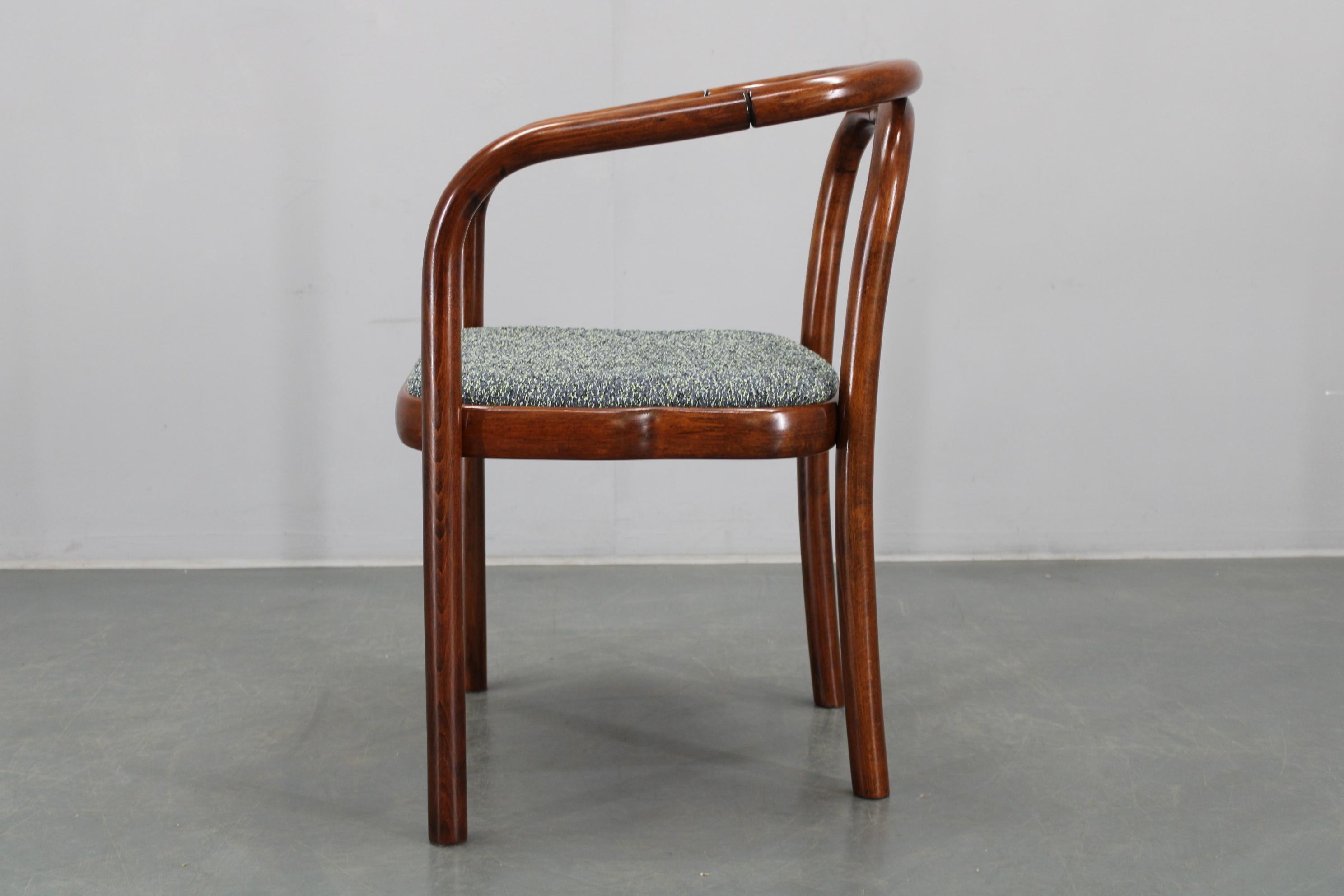 1970er Antonin Suman Buche Bugholz restaurierter Beistellstuhl von Ton, Tschechoslowakei im Angebot 8