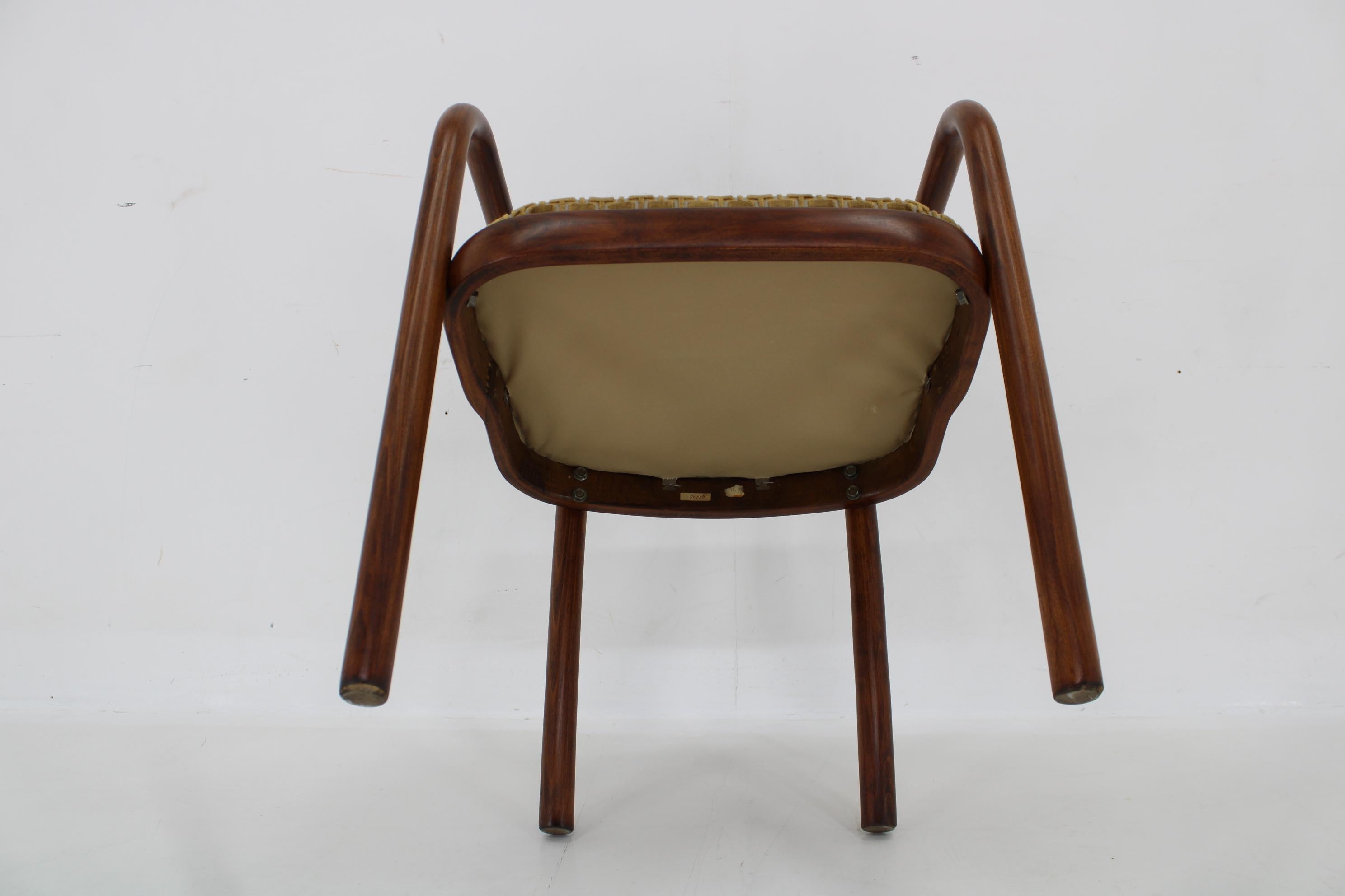 1970s Antonin Suman Chair by TON in Kirkby Fabric  For Sale 8