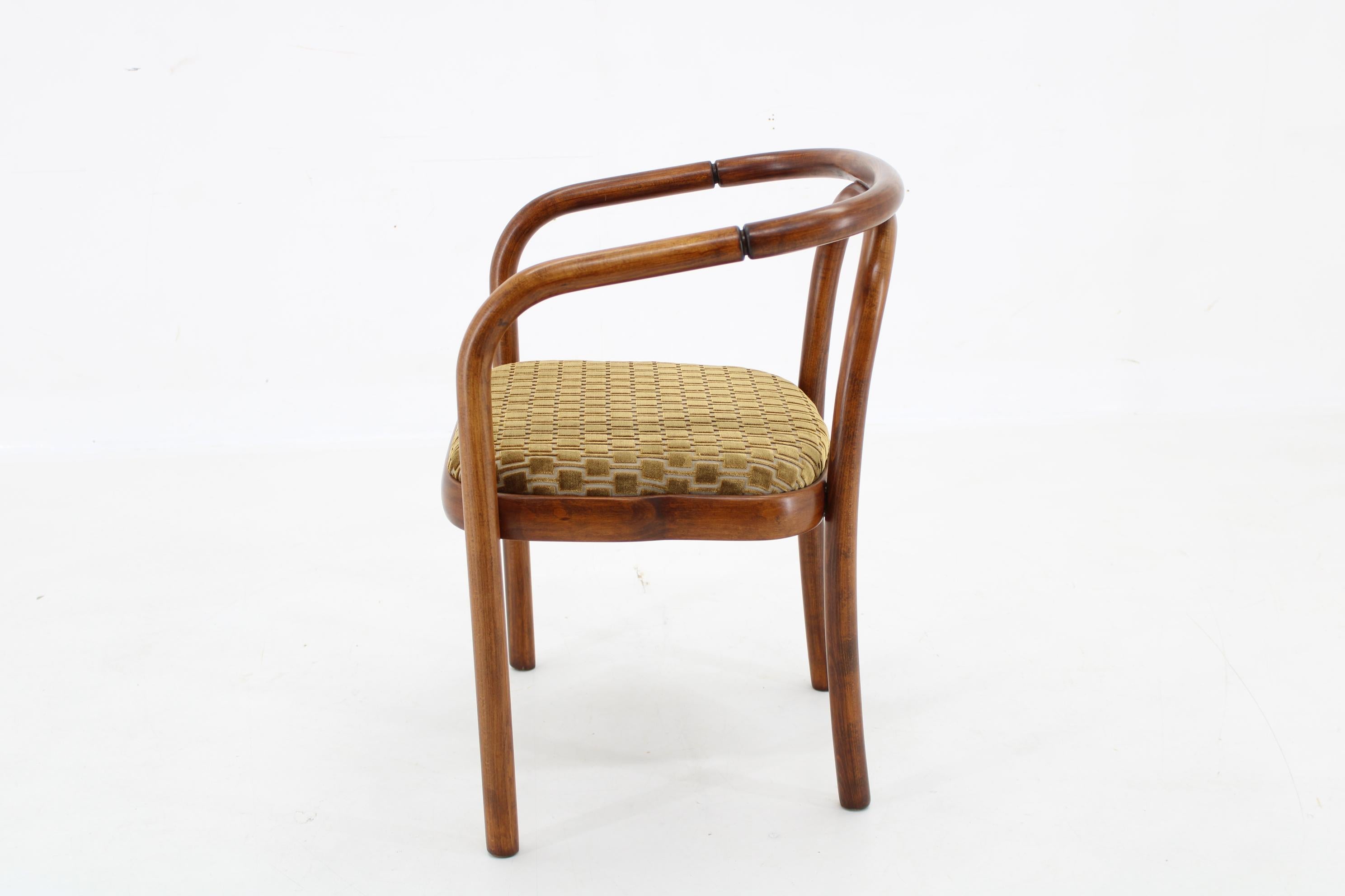 Czech 1970s Antonin Suman Chair by TON in Kirkby Fabric  For Sale