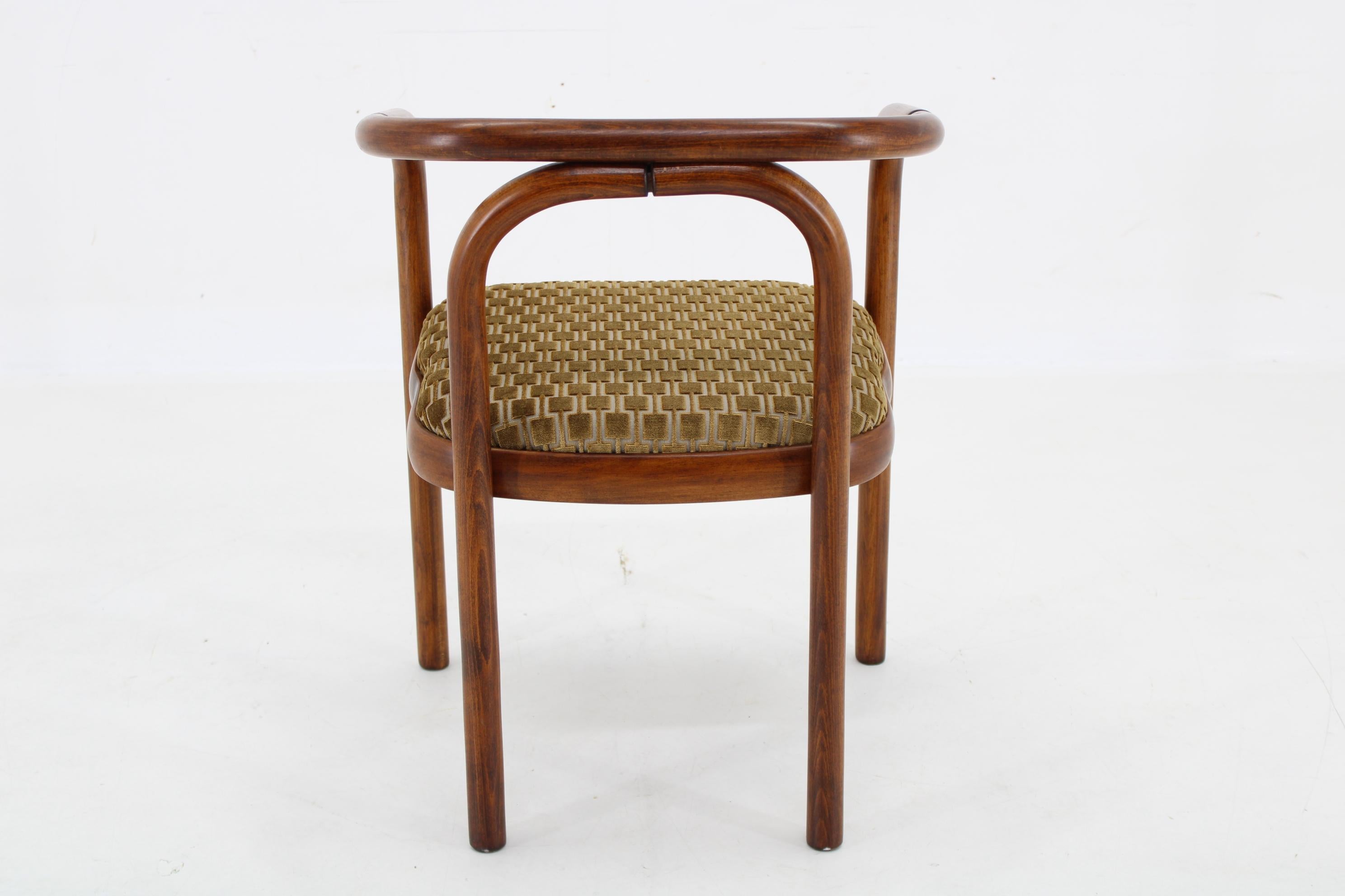 1970s Antonin Suman Chair by TON in Kirkby Fabric  For Sale 1