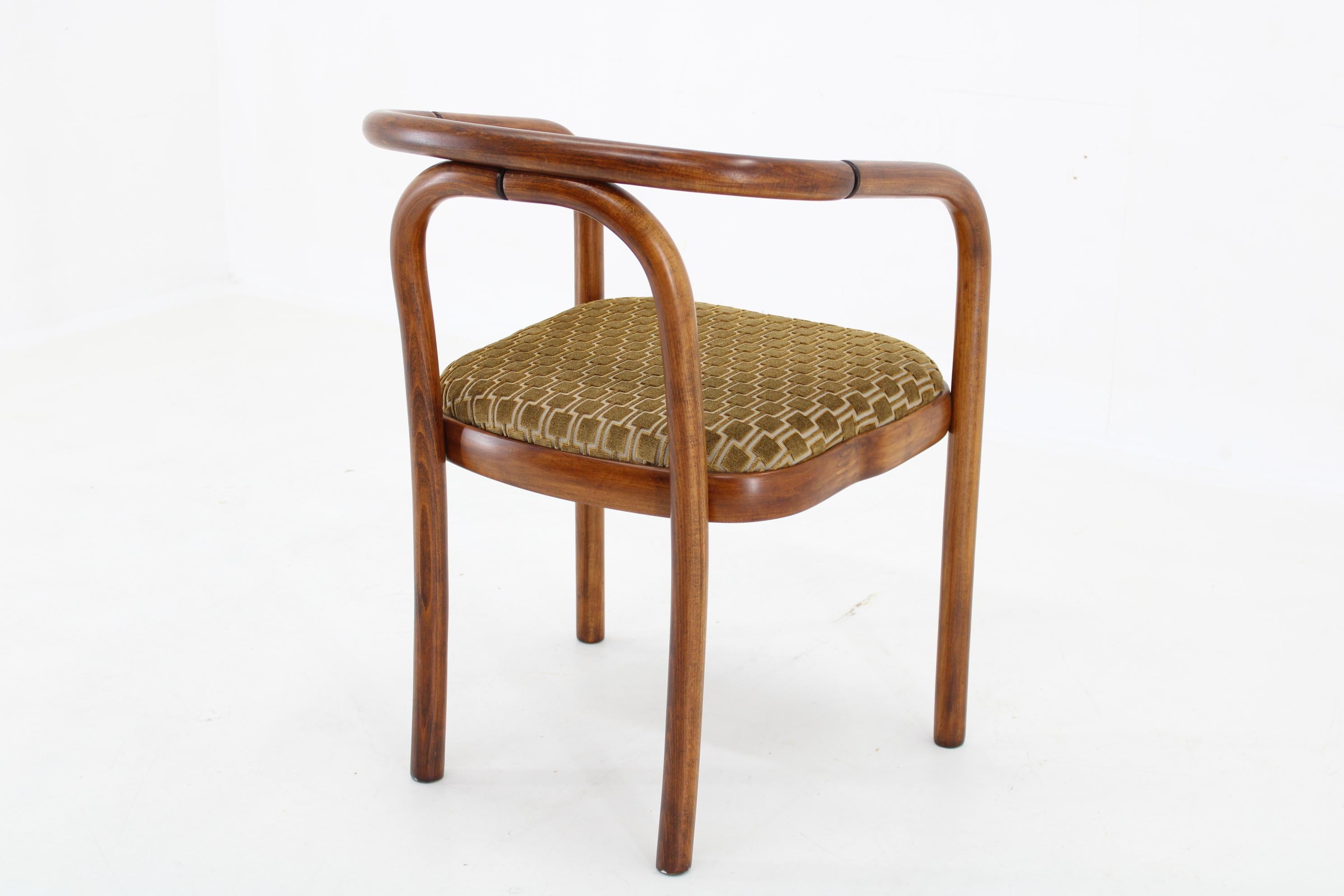 1970s Antonin Suman Chair by TON in Kirkby Fabric  For Sale 2