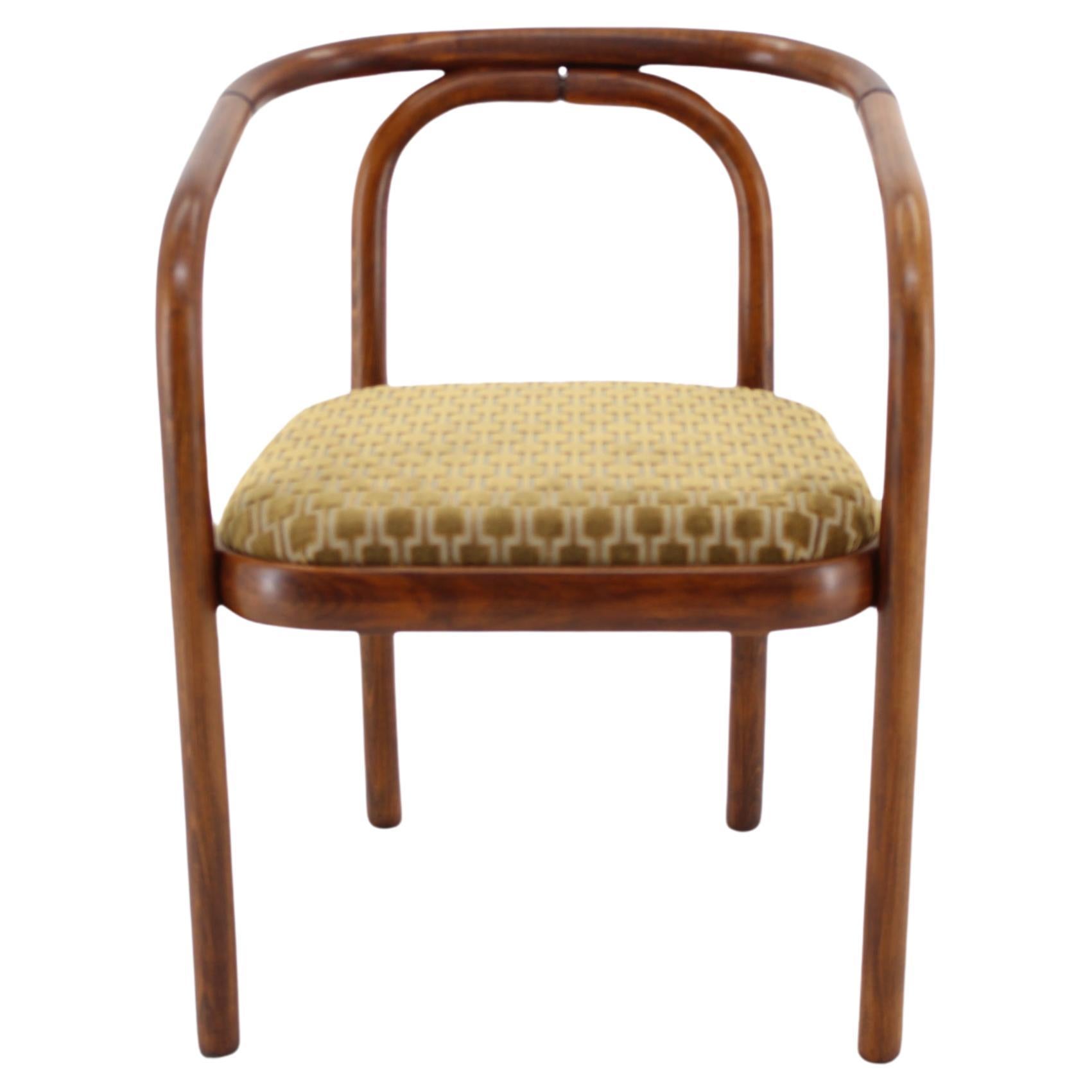1970s Antonin Suman Chair by TON in Kirkby Fabric 