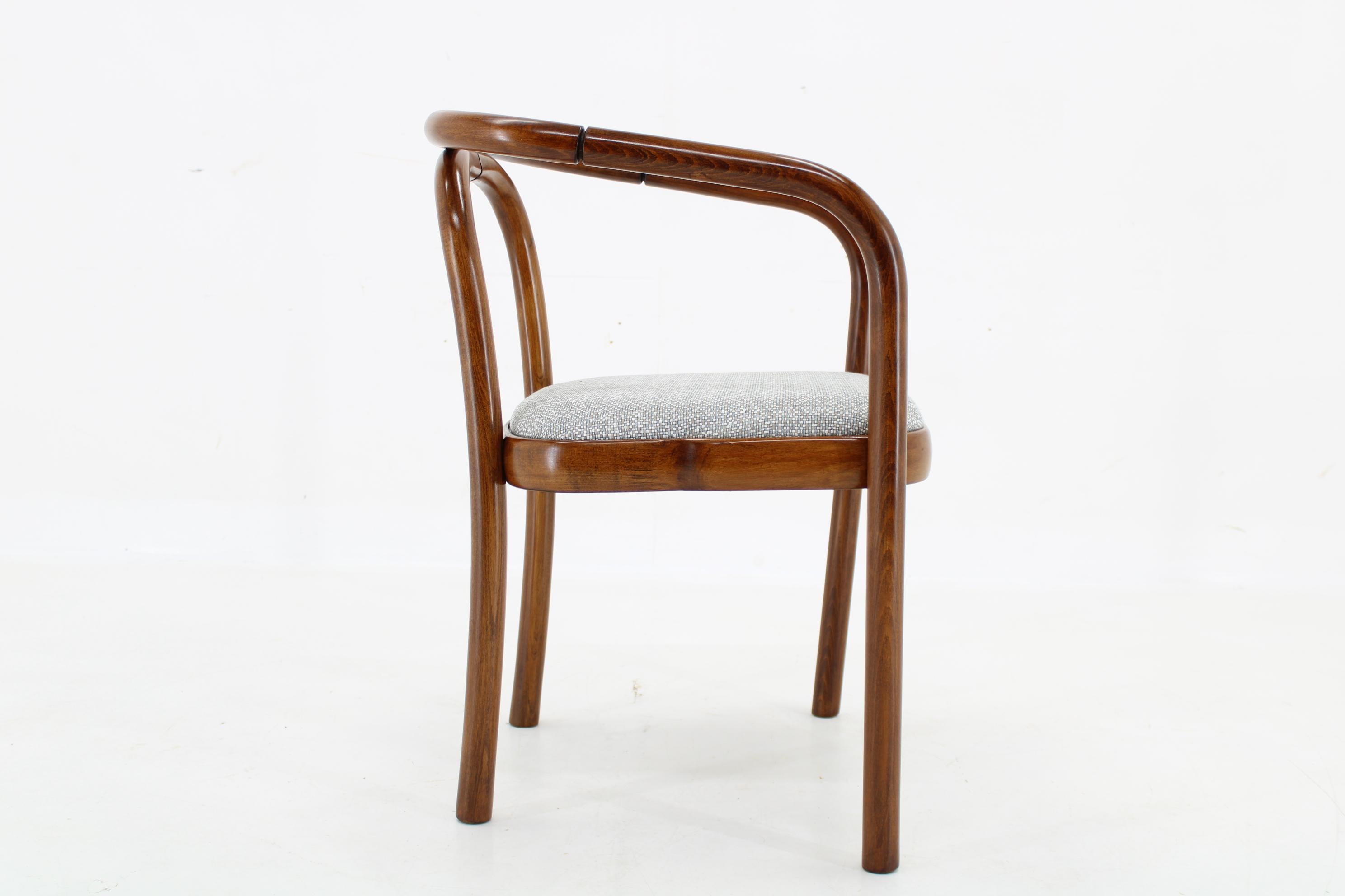 1970s Antonin Suman Chair by TON in Zinc Fabric  For Sale 1