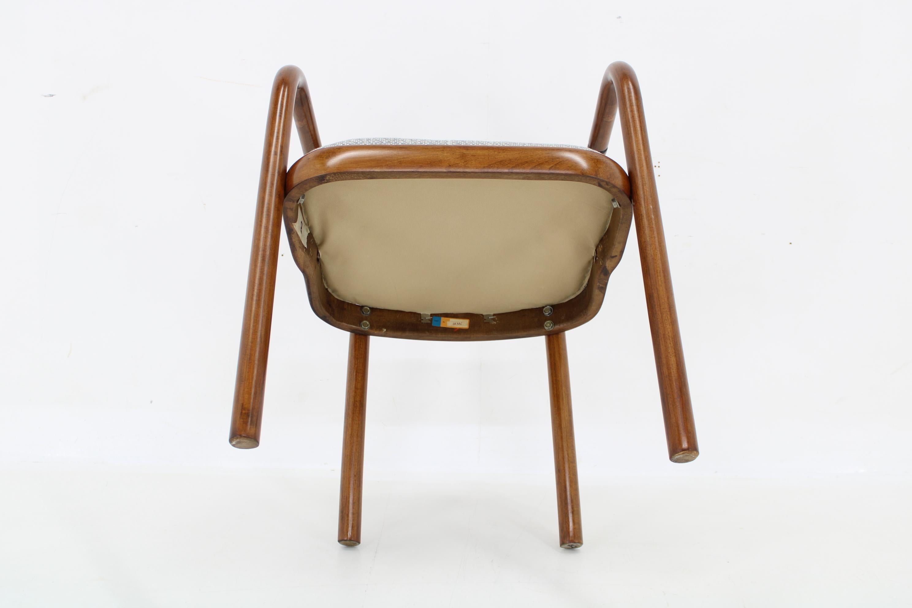 1970s Antonin Suman Chair by TON in Zinc Fabric  For Sale 2